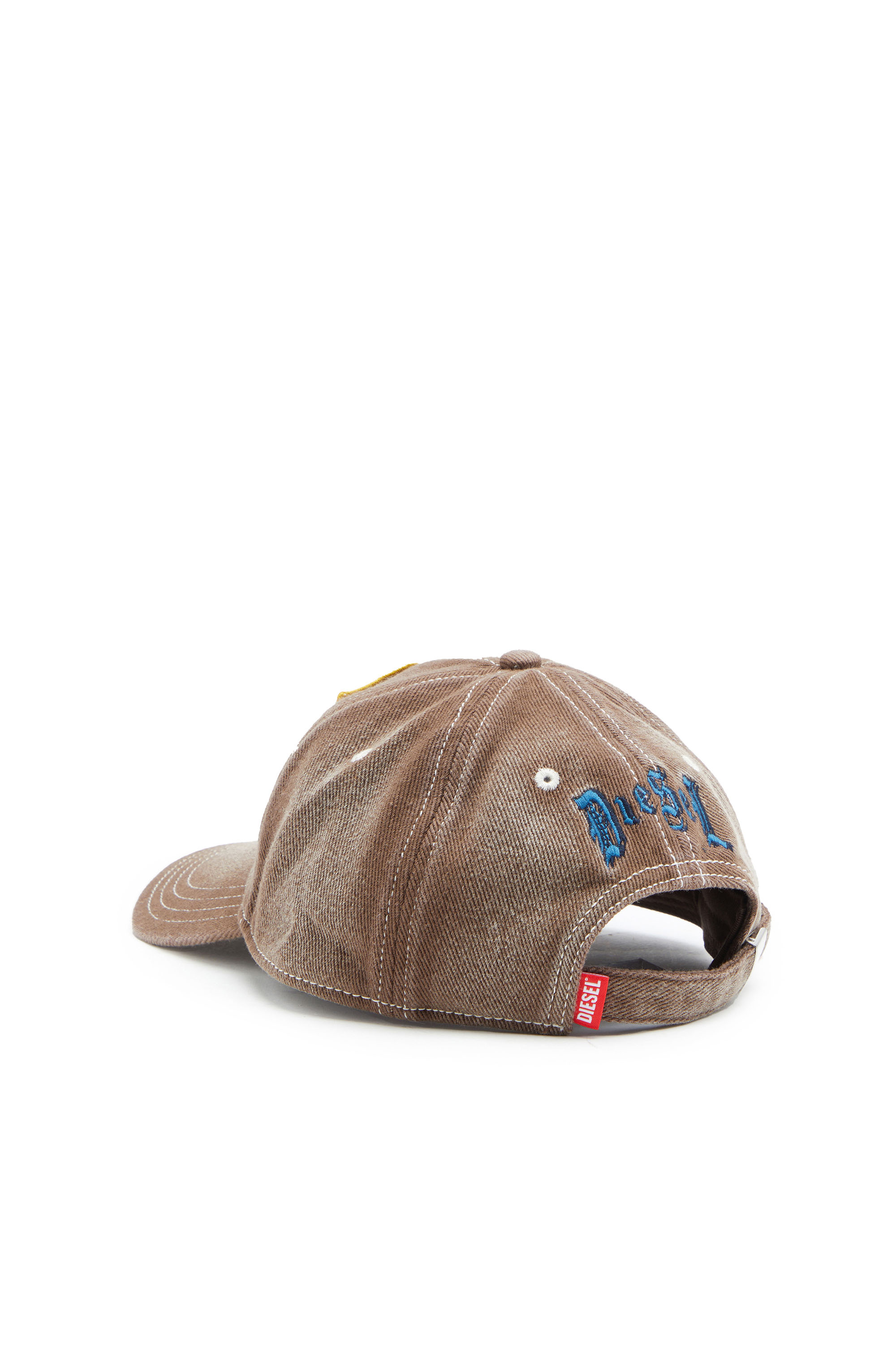 Diesel - C-VARS, Man's Baseball cap with Terry patch in Light Brown - 2