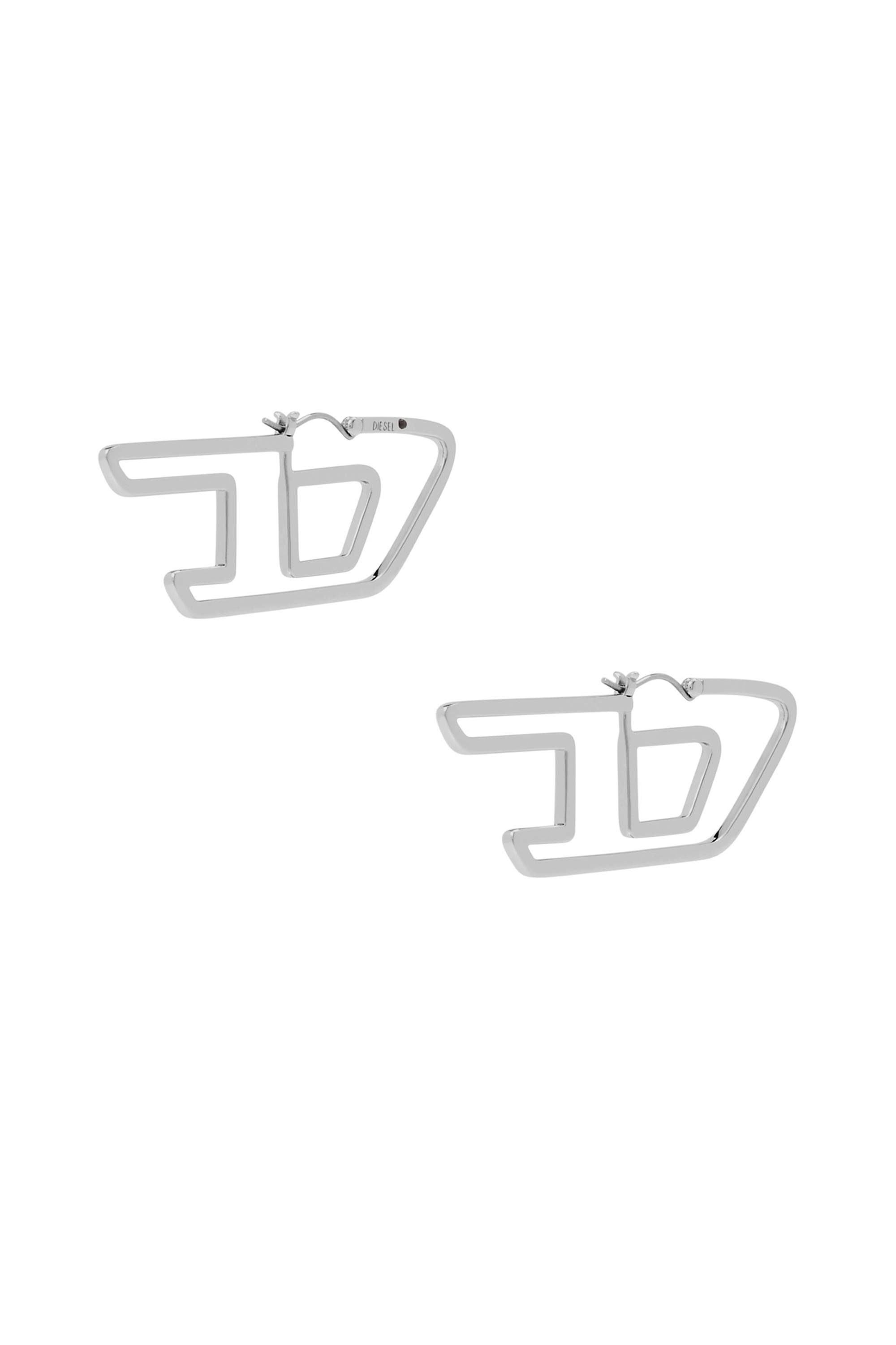 Diesel - DX1363, Unisex's Silver brass hoop earrings in Silver - 1