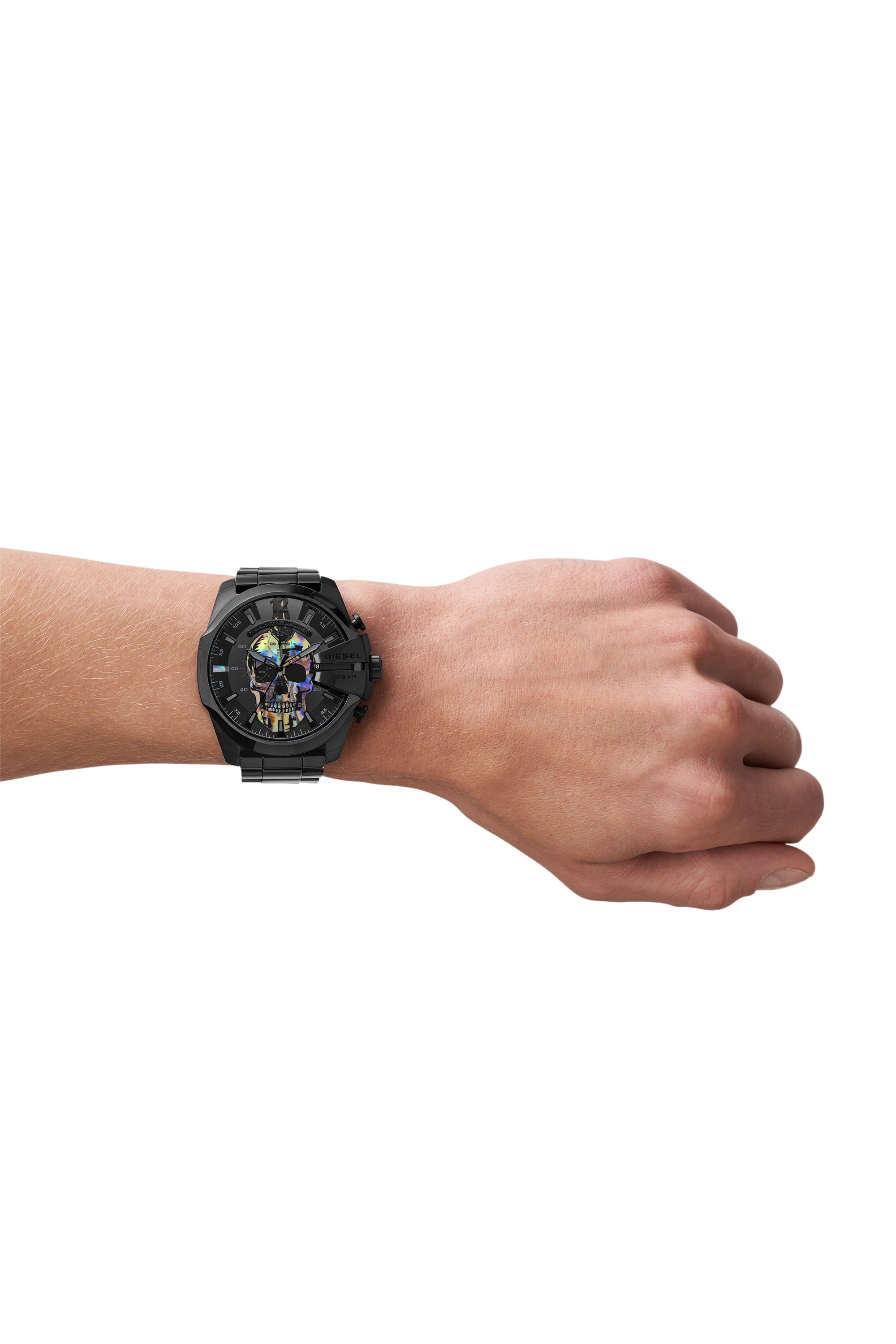 Diesel - DZ4582, Man's Mega Chief Chronograph Stainless Steel Watch in Black - 4