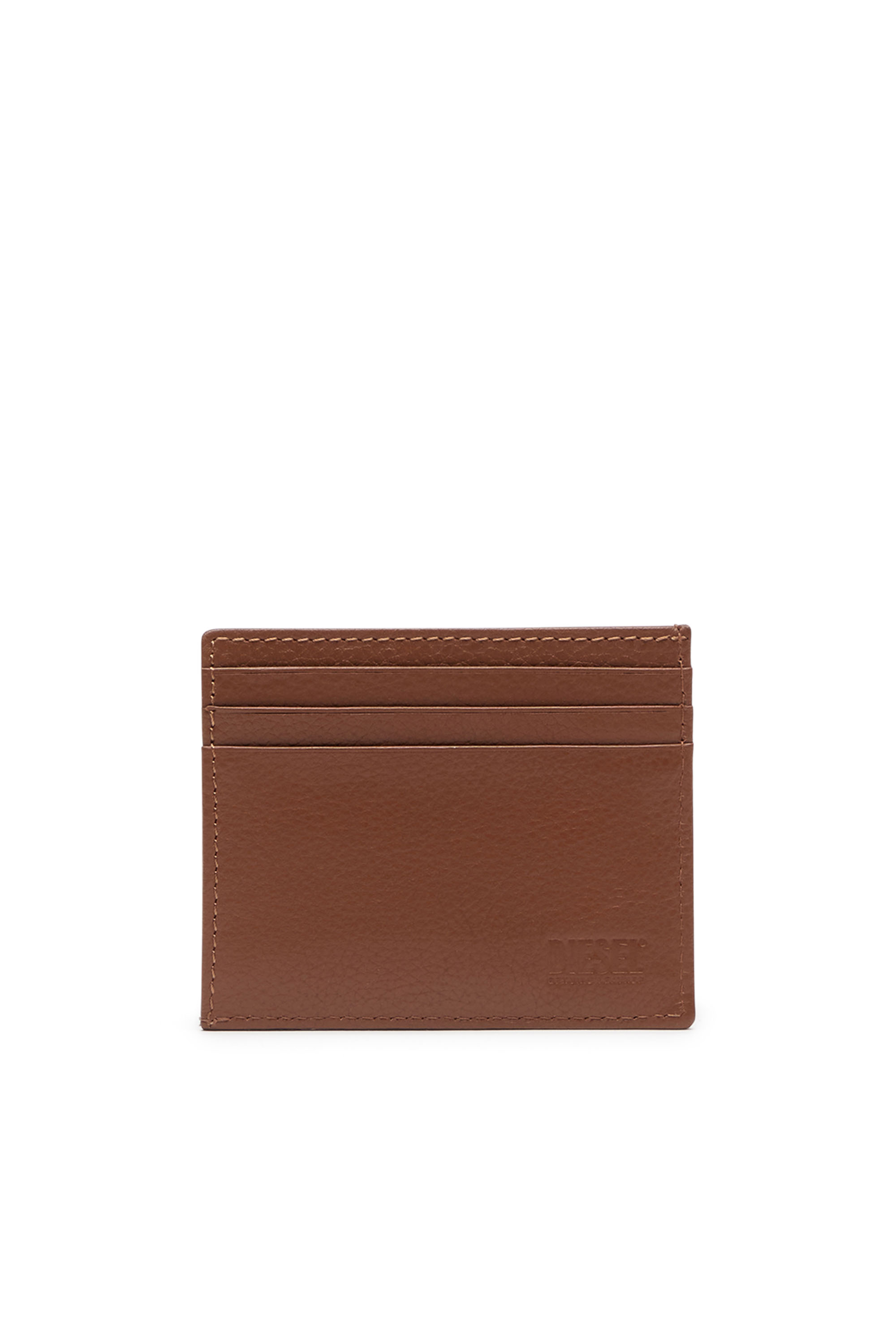 Diesel - MEDAL-D CARD HOLDER 6, Man's Card holder in grainy leather in Brown - 2