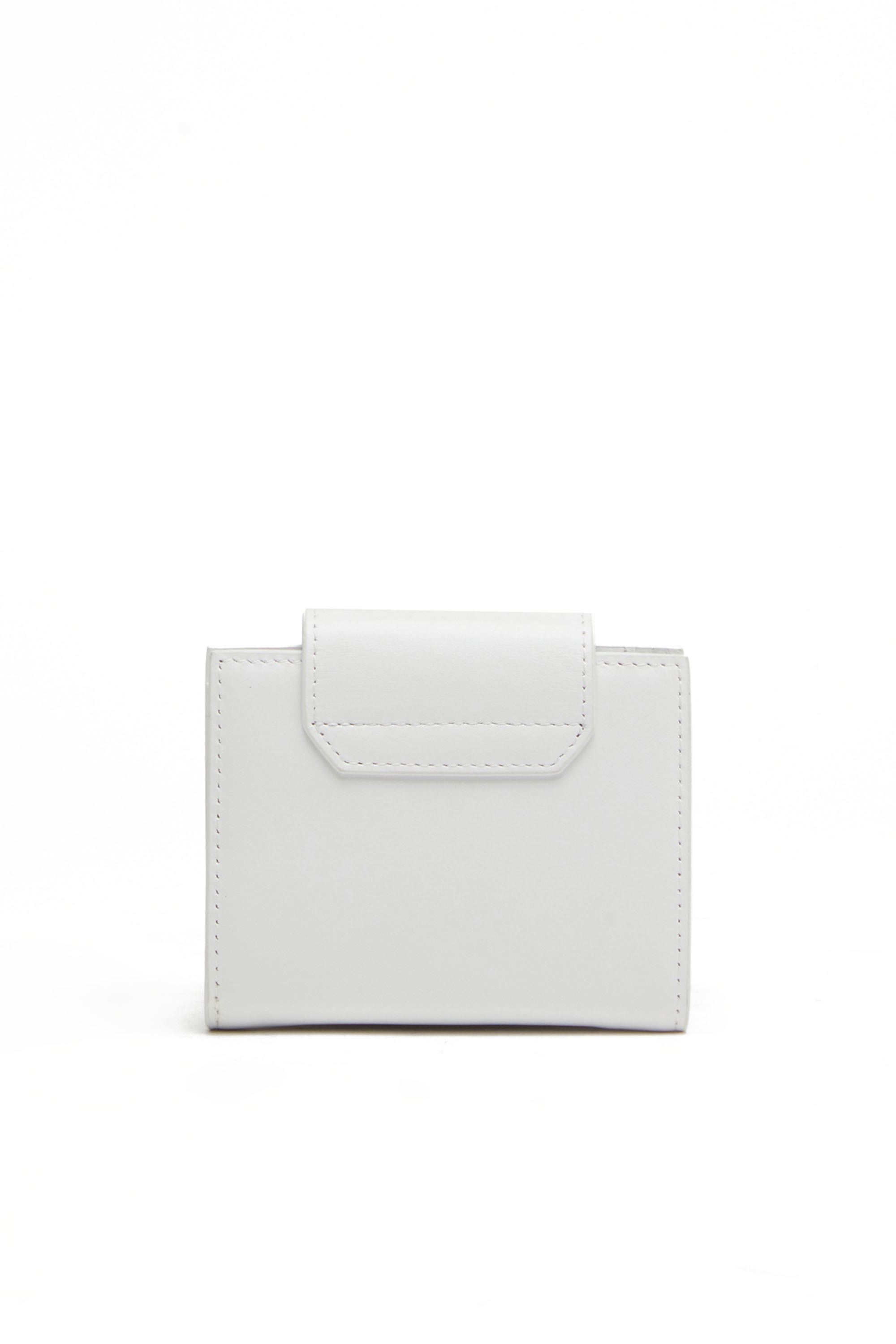 Diesel - CAMILLE, Woman's Wallet in nappa leather with logo plaque in White - 2