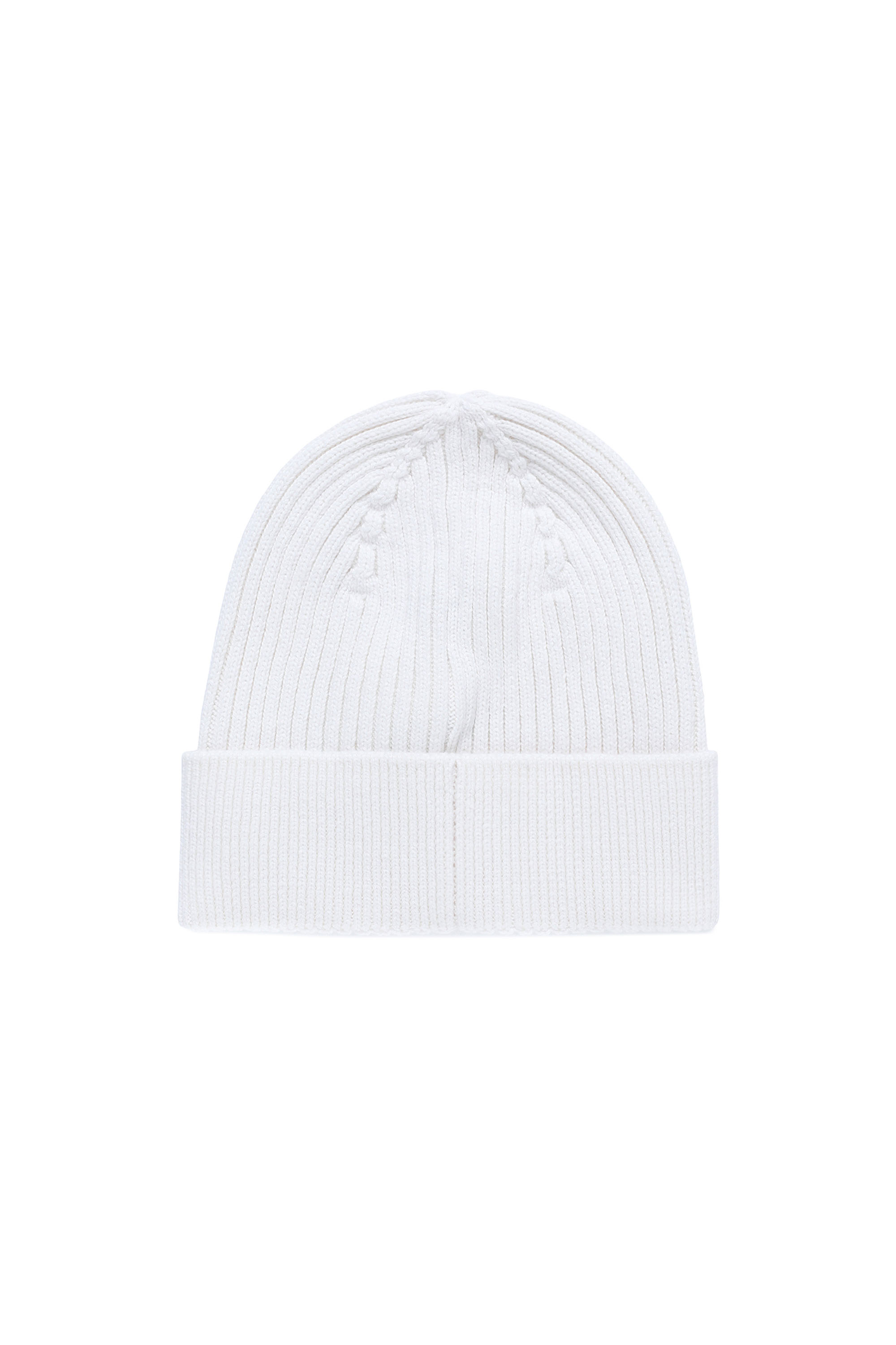 Diesel - K-CODER-G 2X2, Unisex's Ribbed beanie with logo patch in White - 2