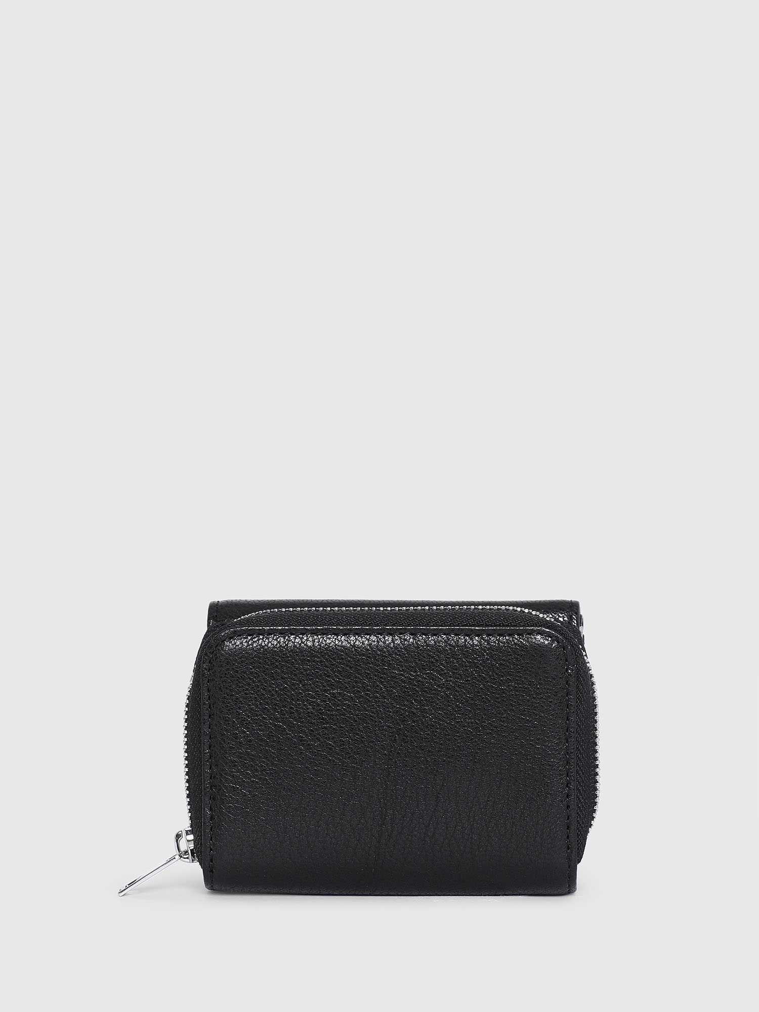 Diesel - SPEJAP, Man's Tri-fold wallet with colour detail in Black/Grey - 2