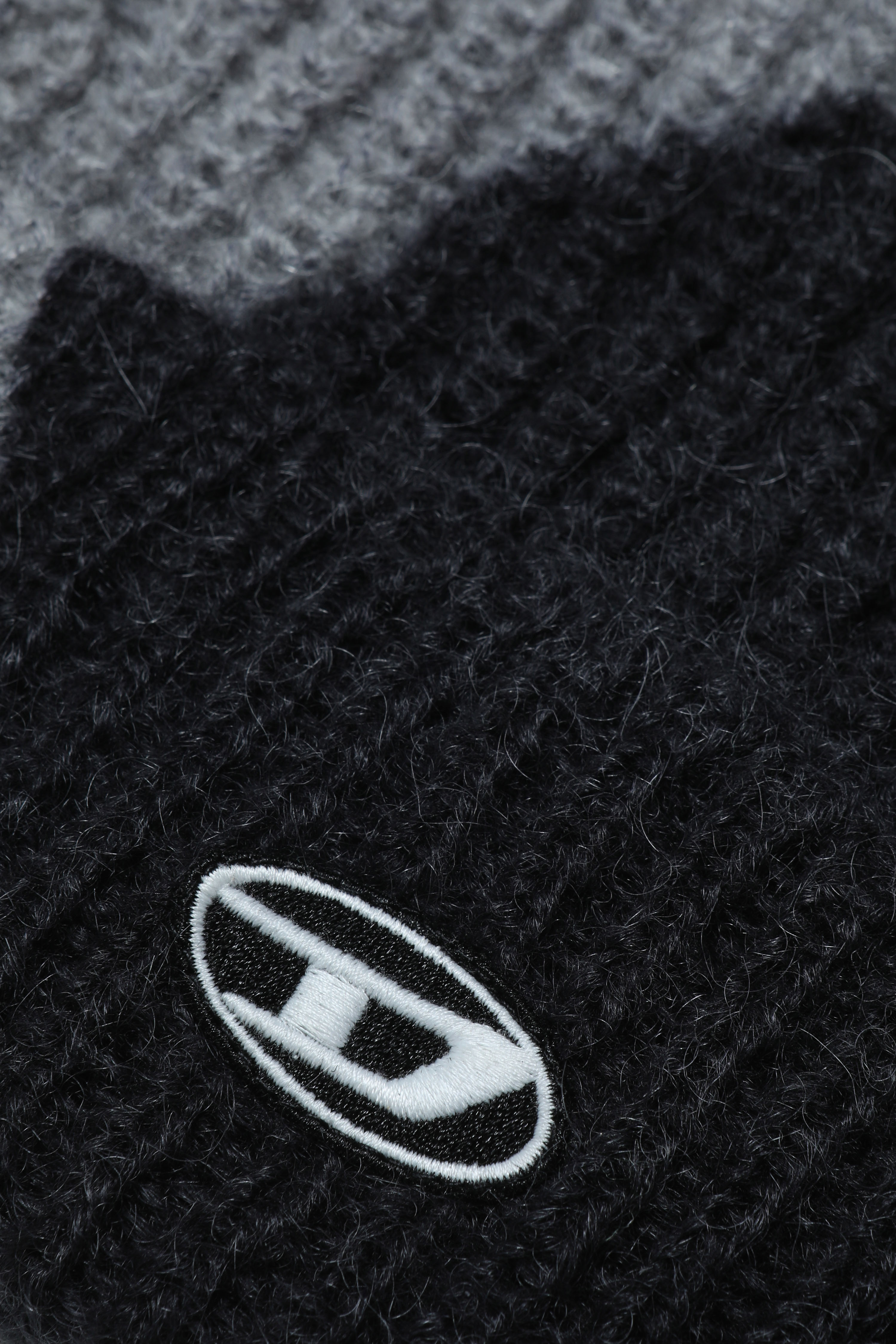 Diesel - FOSIM, Unisex's Beanie in mohair and wool blend in Black - 3