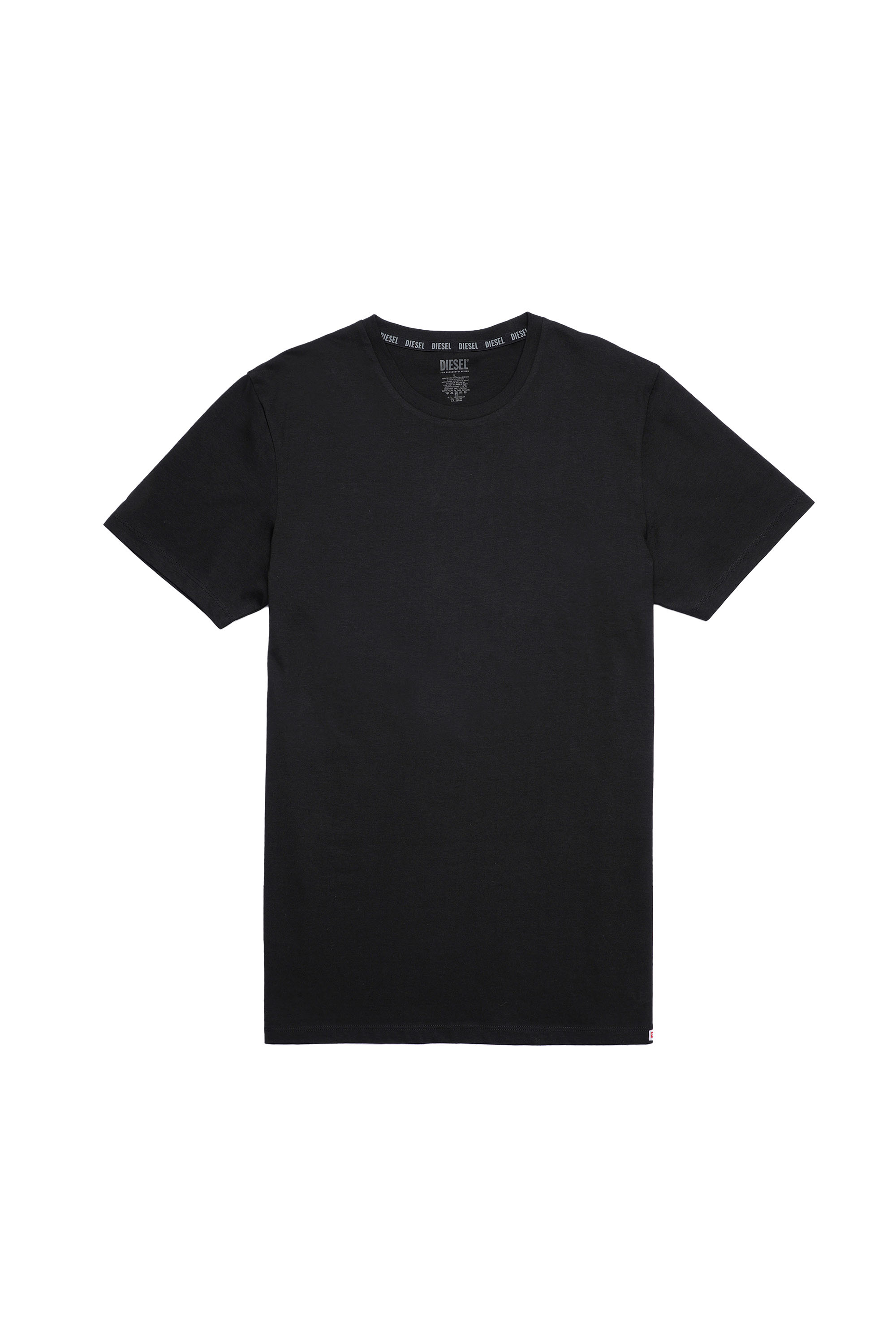 Diesel - UMTEE-RANDAL-TUBE-TWOPACK, Man's Two-pack of T-shirts with D patch in Black - 2