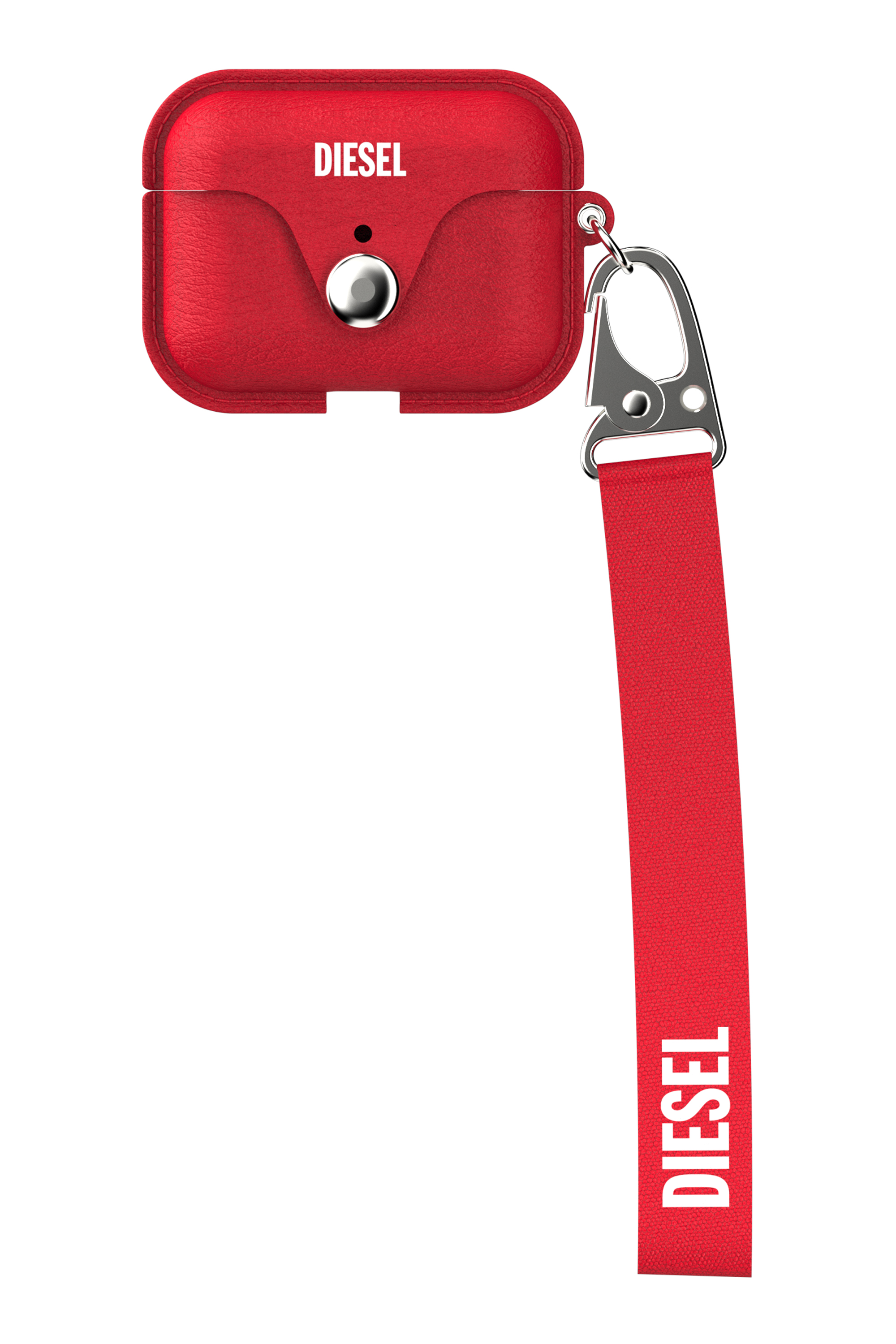 Diesel - 49860 AIRPOD CASE, Unisex's Airpod case leather for AirPods pro in Red - 3