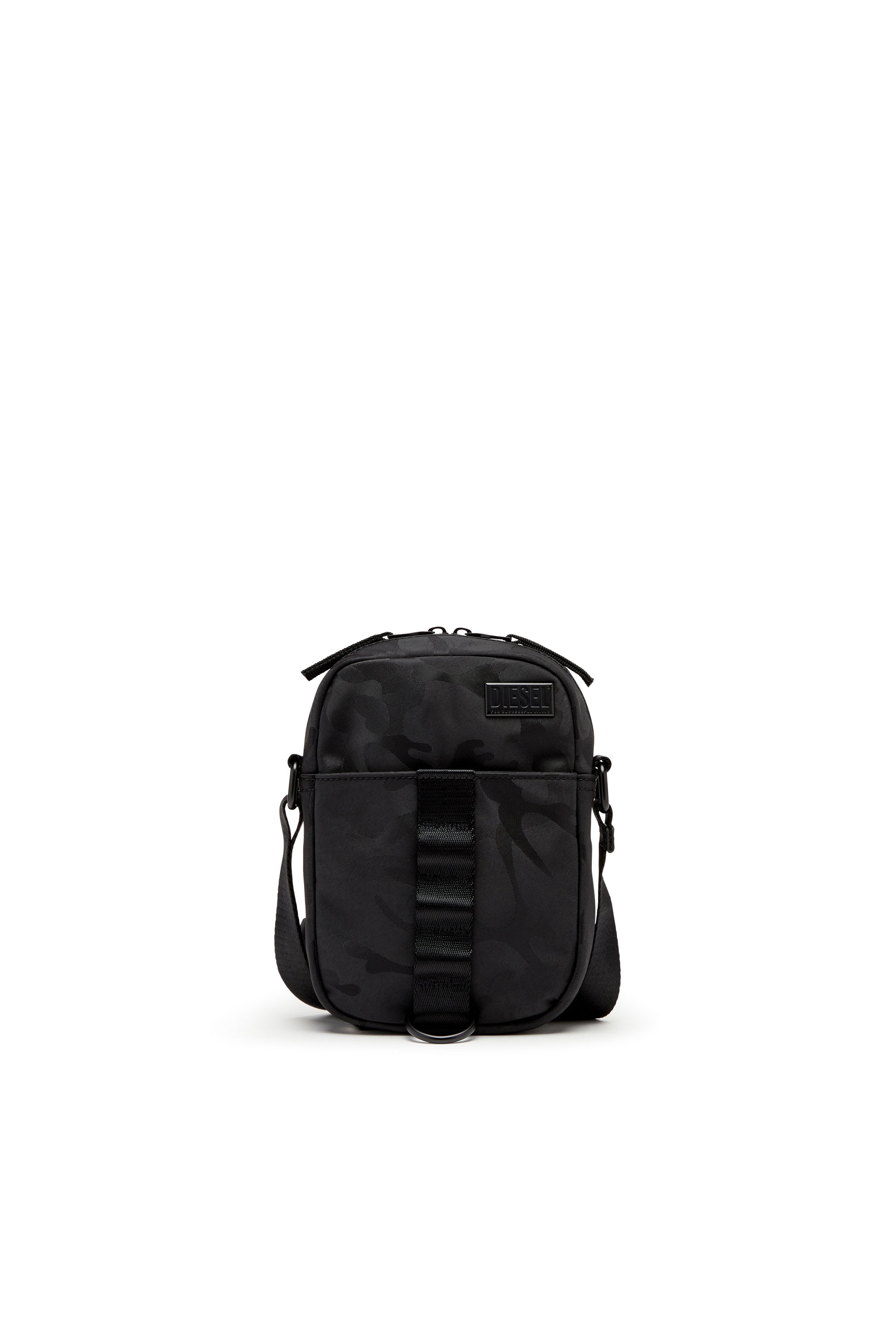 Diesel - DSRT CROSSBODY, Man's Dsrt-Utility crossbody bag in printed nylon in Black - 1