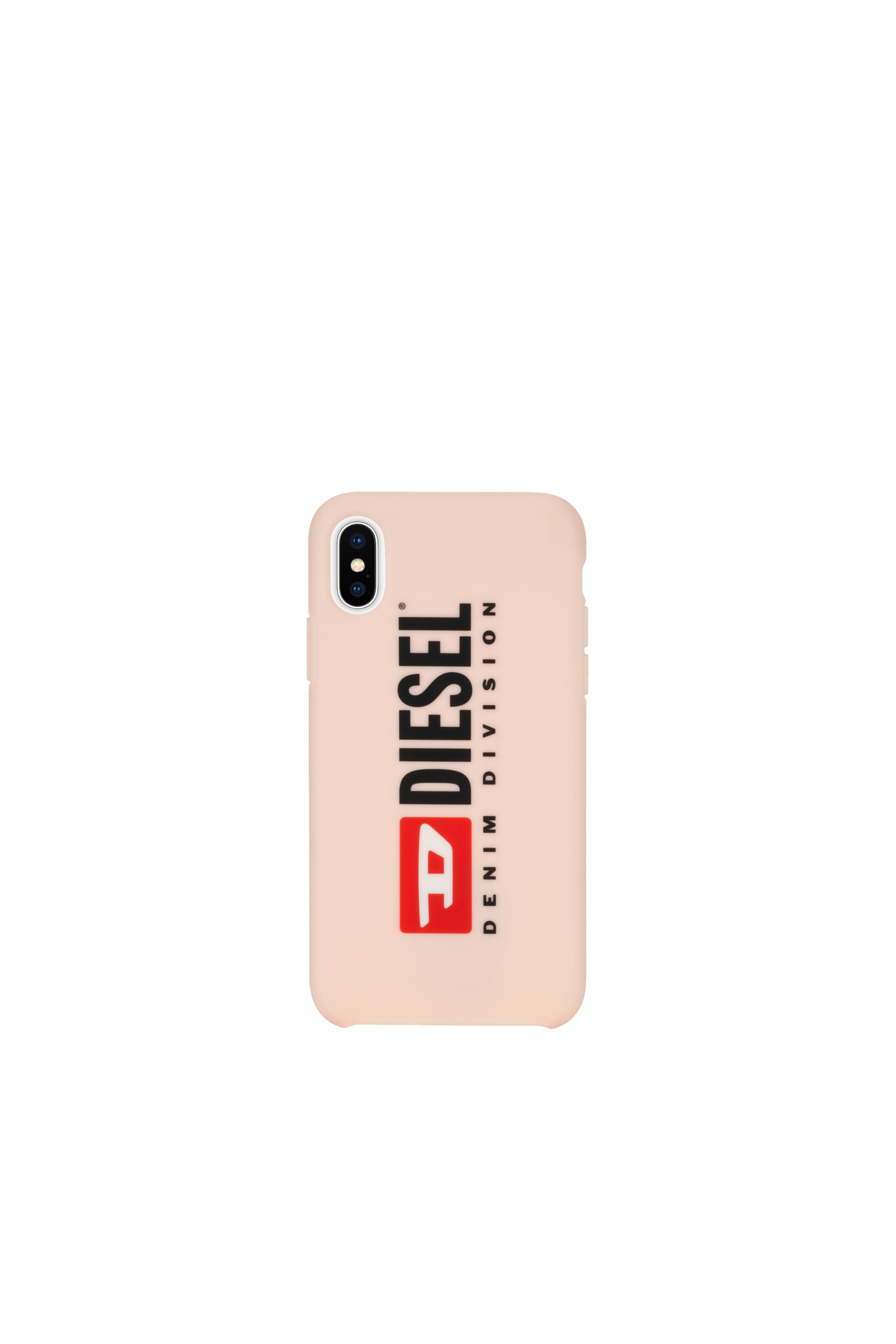 Diesel - DIESEL PRINTED CO-MOLD CASE FOR IPHONE XS & IPHONE X, Woman's Soft touch logo blush case, iPhone XS & iPhone X in Face Powder - 2