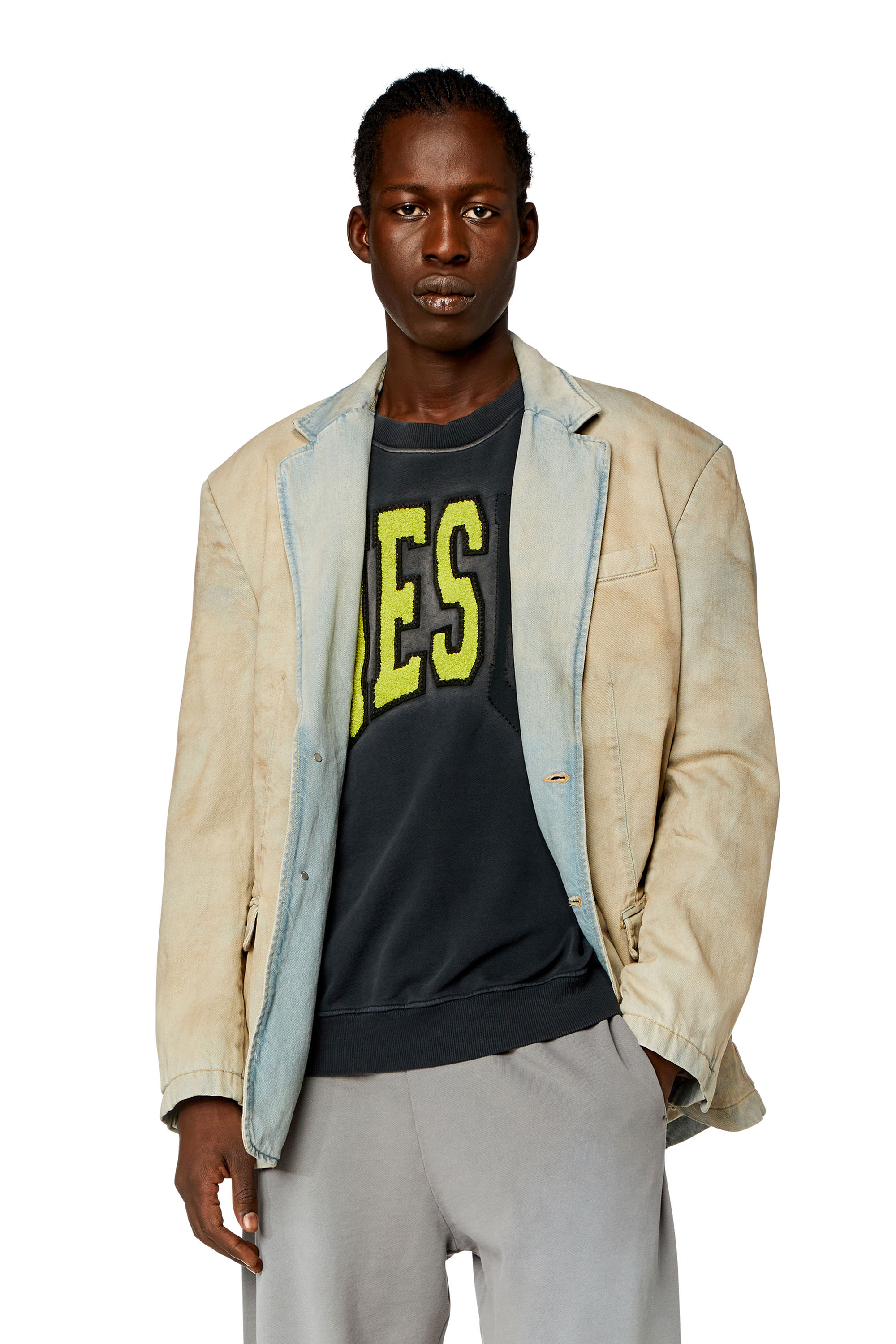 Diesel - D-BLA-S, Man's Blazer in tailored denim in Light Blue - 1