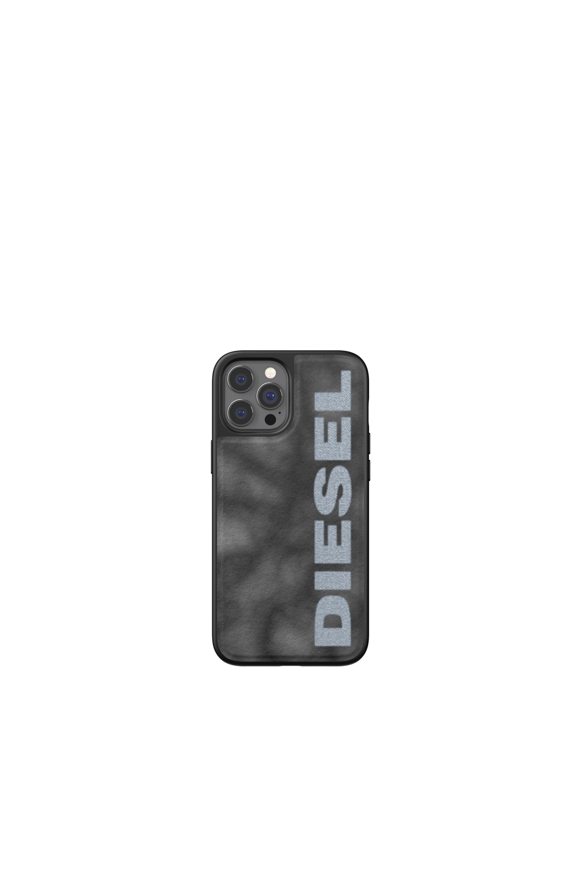 Diesel - 44298  STANDARD CASES, Unisex's Moulded case bleached denim for iPhone 12 Pro Max in Black/Grey - 2