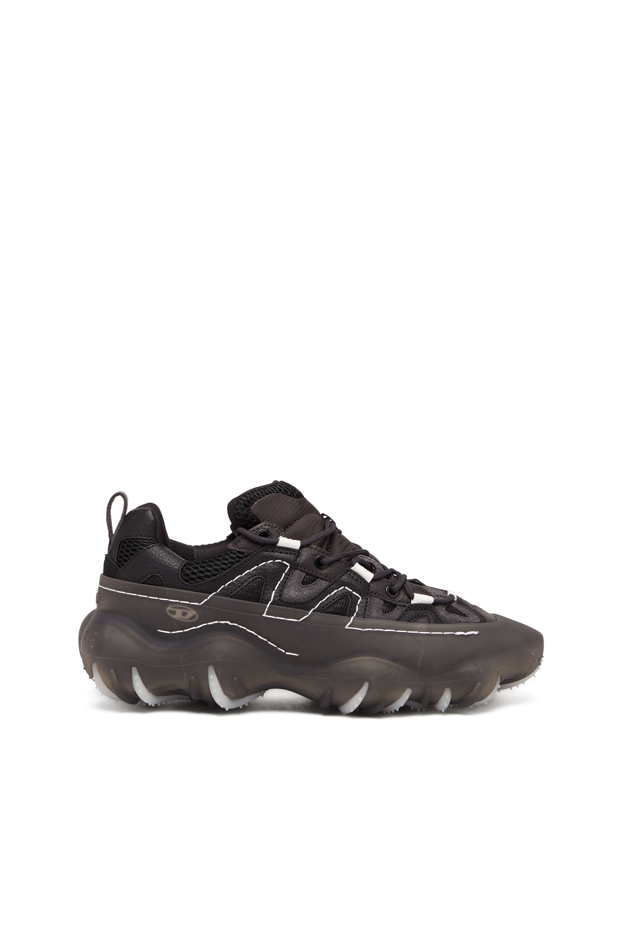 Diesel - S-PROTOTYPE P1, Man's S-Prototype P1-Low-top sneakers with rubber overlay in Black - 1