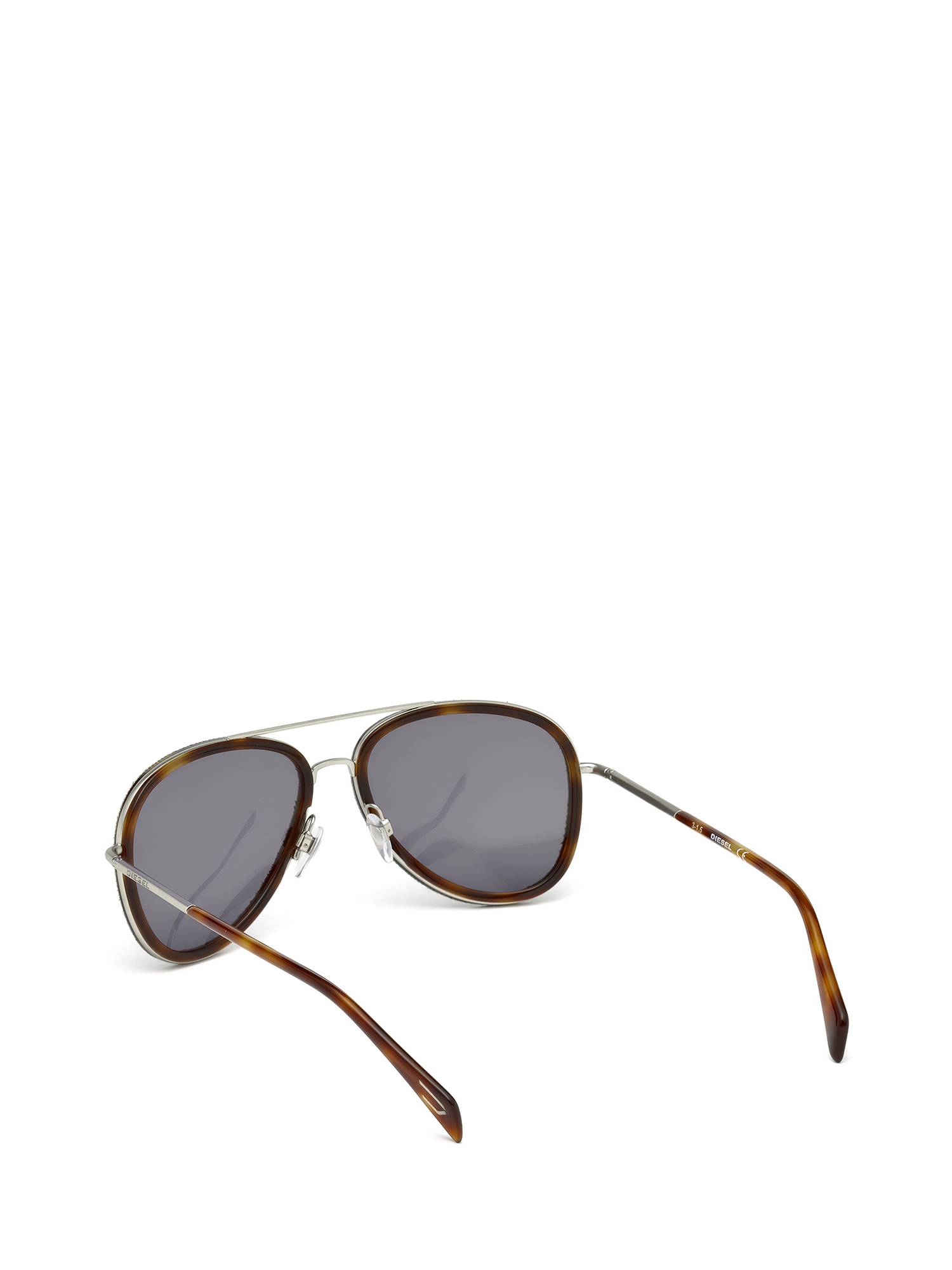 Diesel - DL0167, Unisex's Double bridge eyewear with thin temples in Blue Jeans - 3