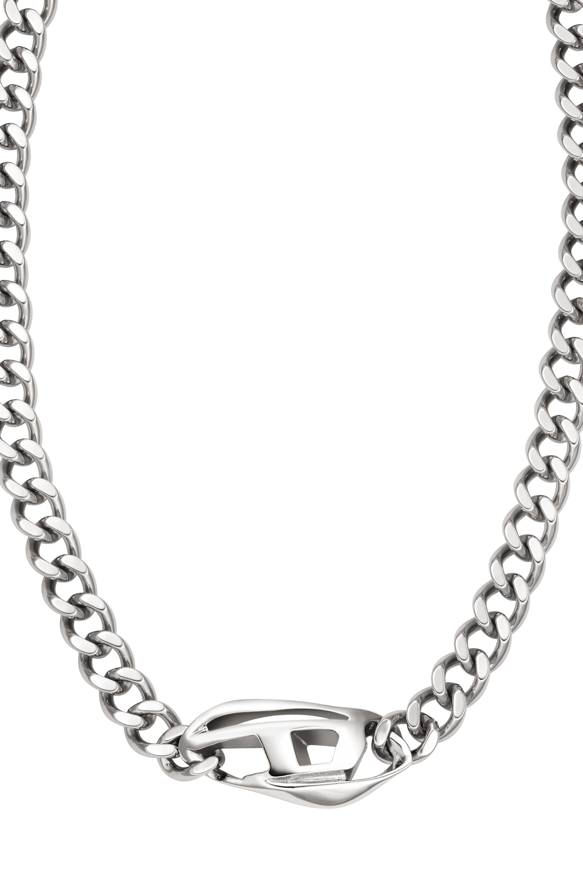 Diesel - DX1412, Unisex's Stainless Steel Chain Necklace in Silver - 1