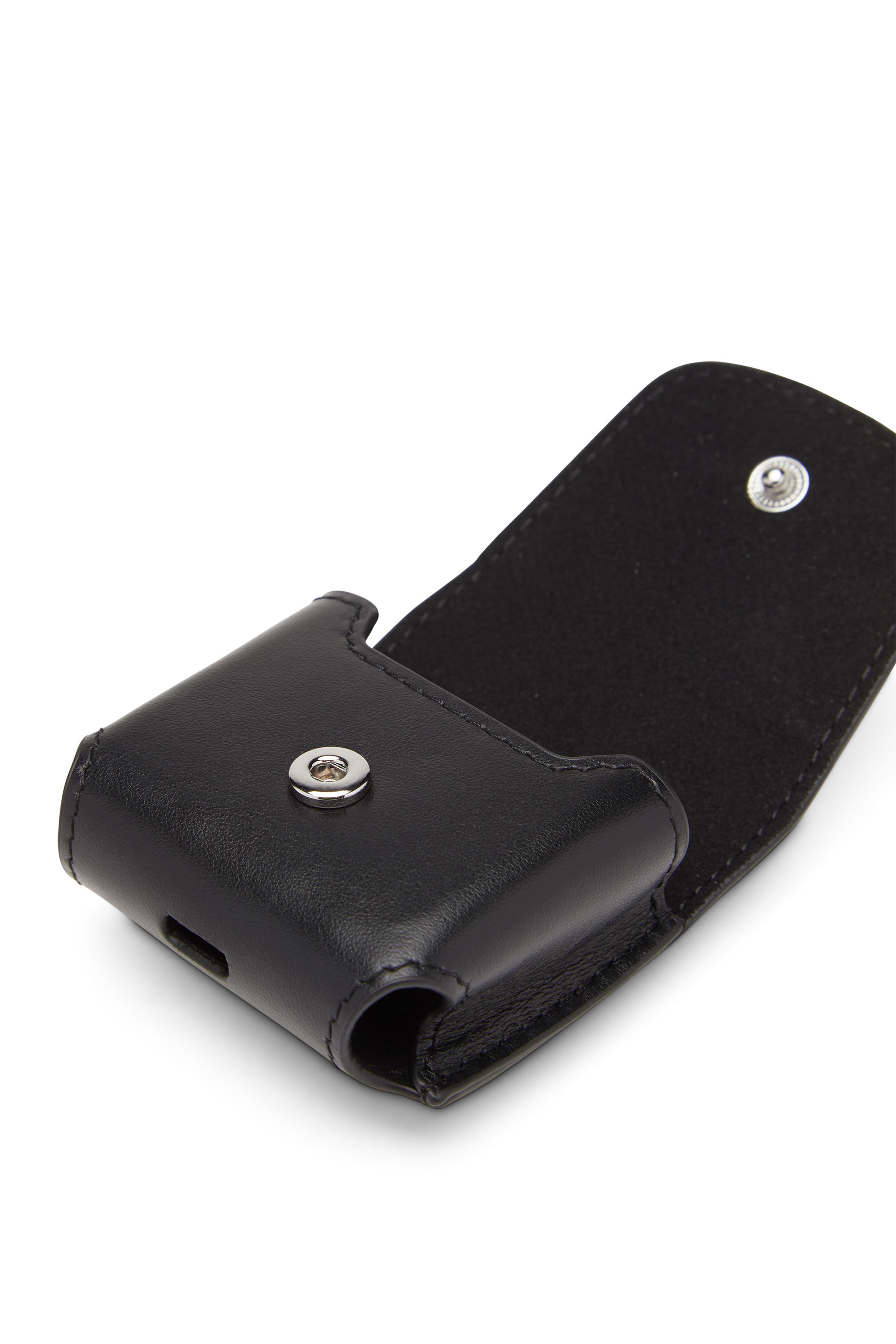 Diesel - HARKY, Man's AirPods case in nappa leather in Black - 3