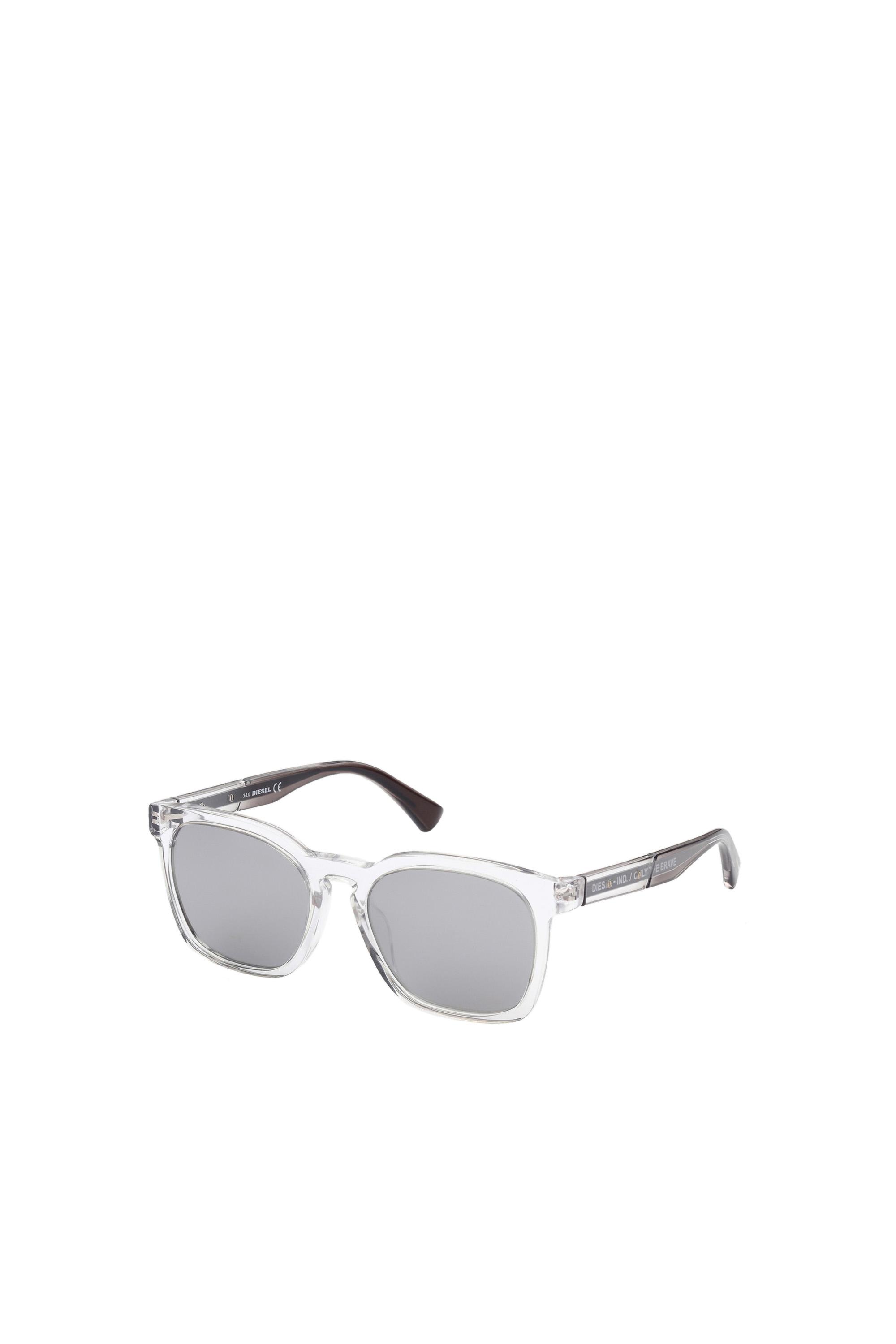 Diesel - DL0342, Unisex's Sunglasses with squared proportions frame in White - 3