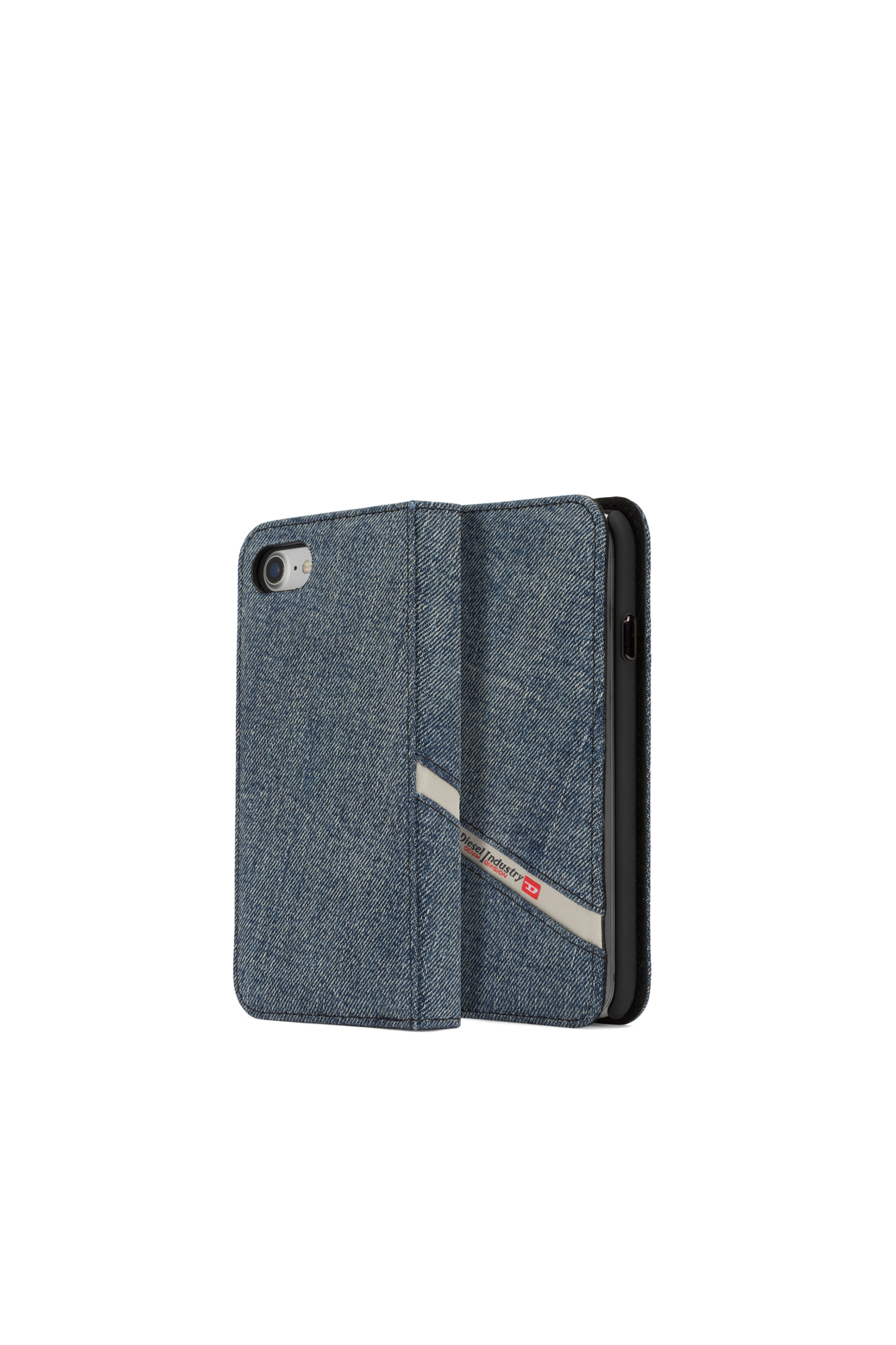 Diesel - DENIM IPHONE 8/7 FOLIO, Unisex's Denim folio, iPhone 8/7 in Blue Jeans - 1