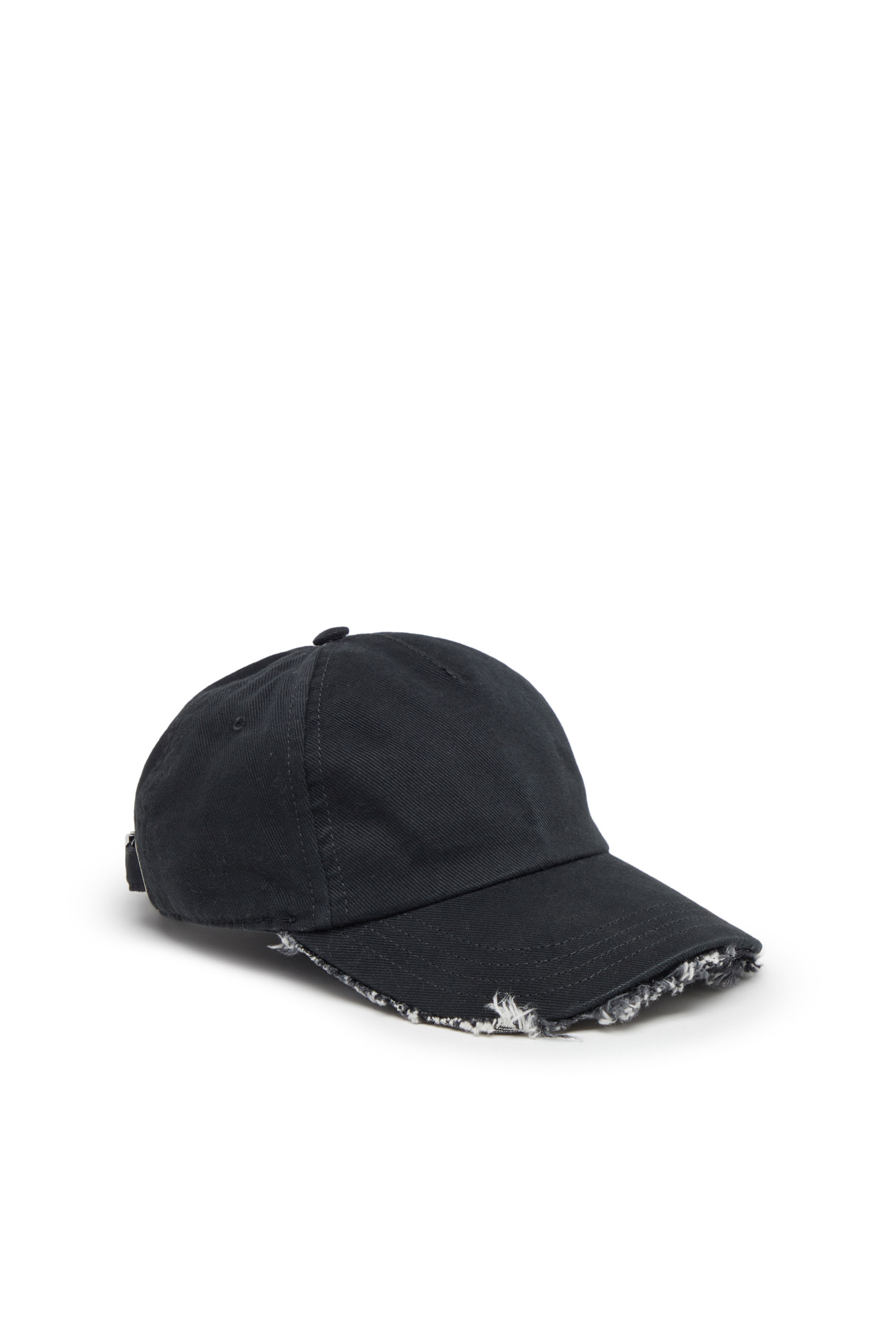 Diesel - C-OBIK, Man's Baseball cap with denim-trimmed peak in Black - 1