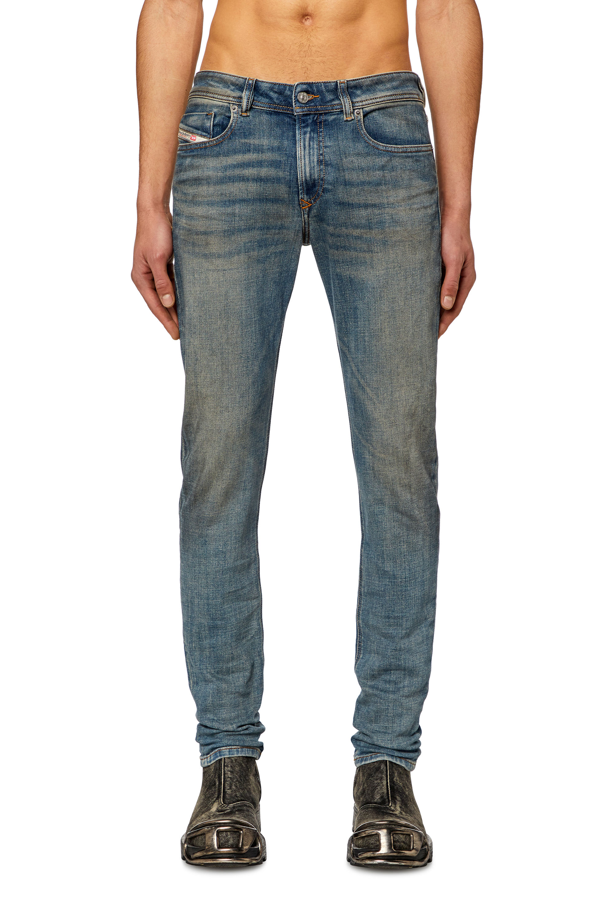 Diesel - Man's Skinny Jeans 1979 Sleenker 09H69, Dark Blue - 1