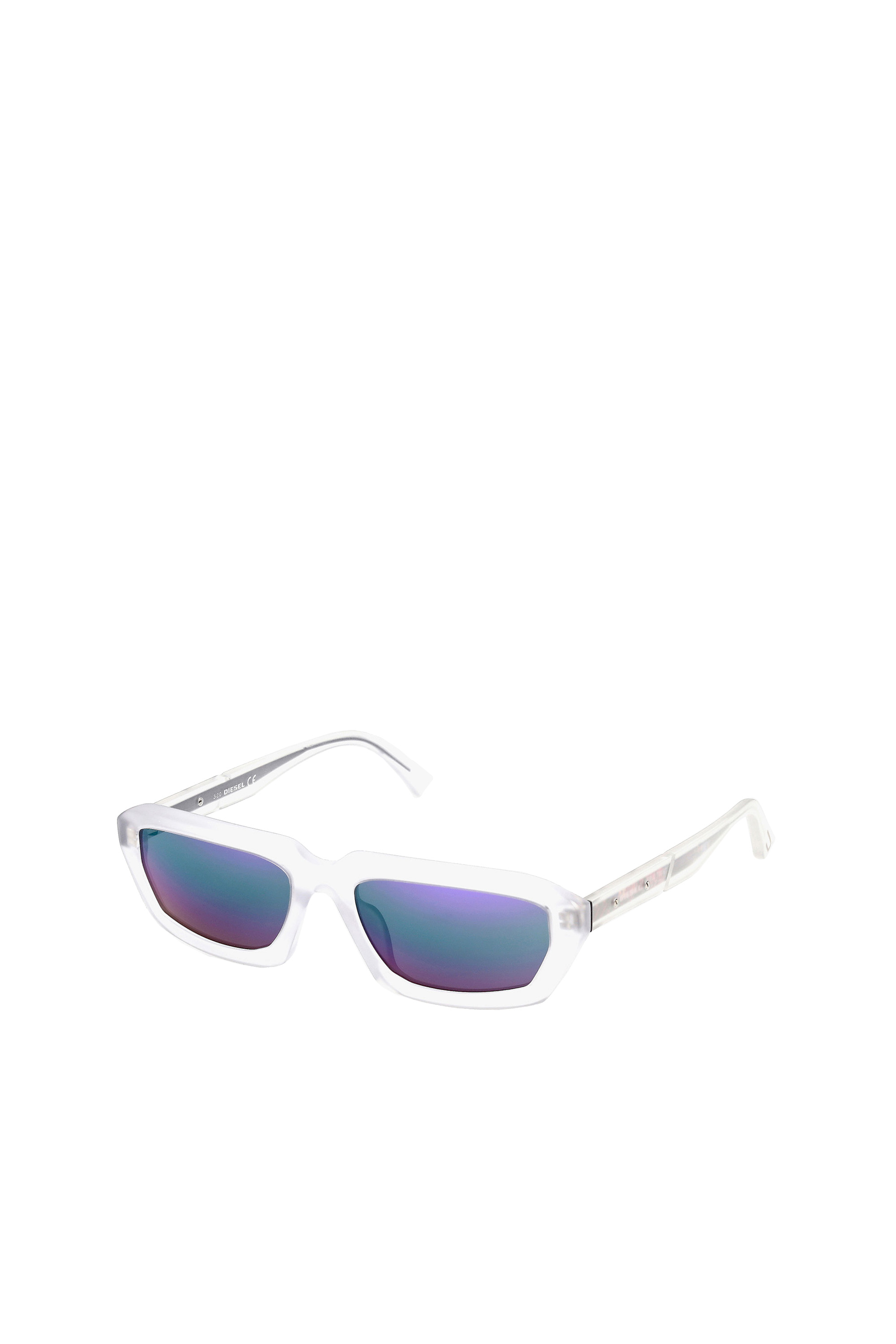 Diesel - DL0347, Unisex's Bold volumes and clean-cut sunglasses in White - 3