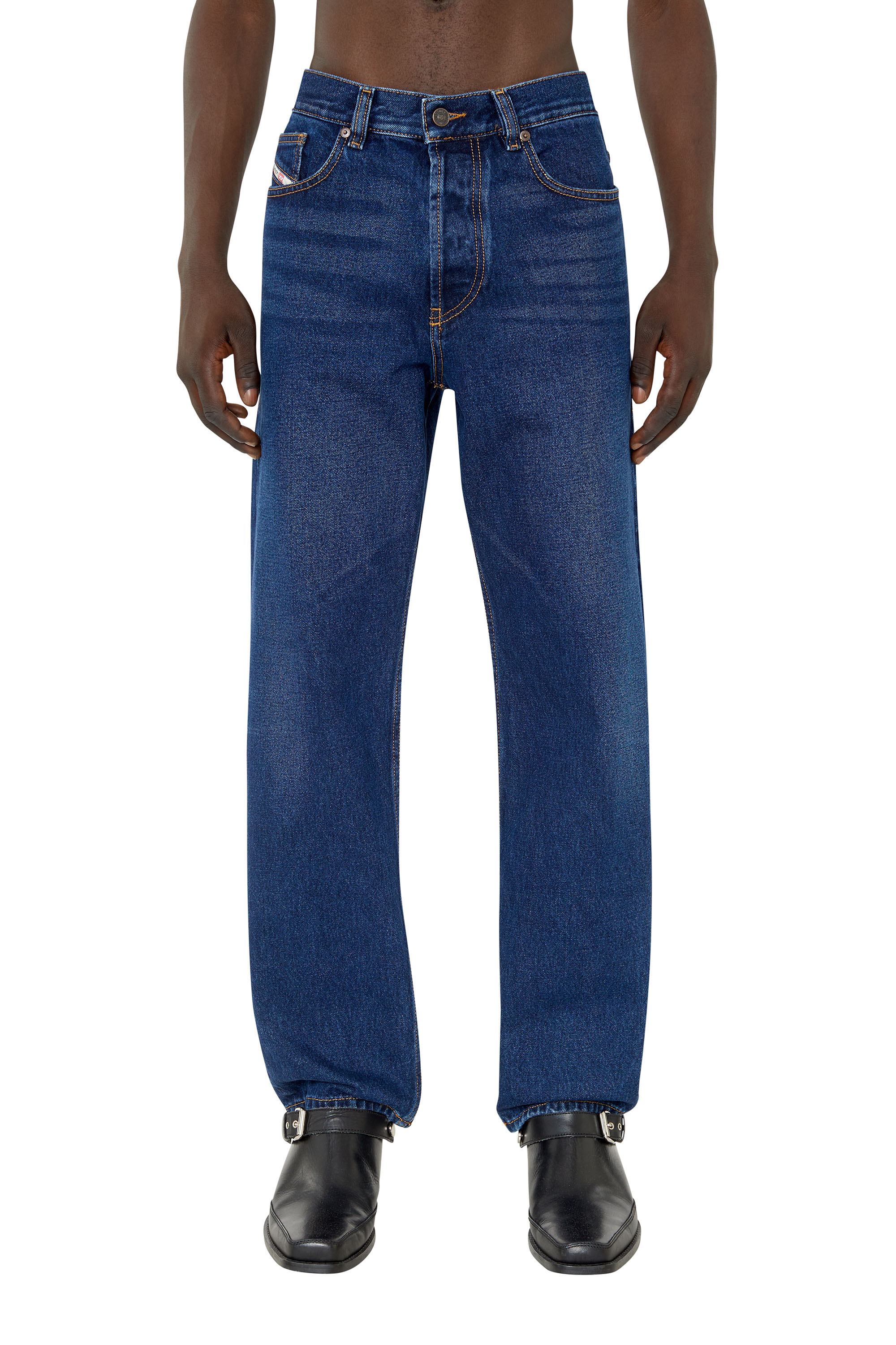 Diesel - Straight Jeans 2010 D-Macs 007E6, Man's Straight Jeans - 2010 D-Macs in Dark Blue - 1