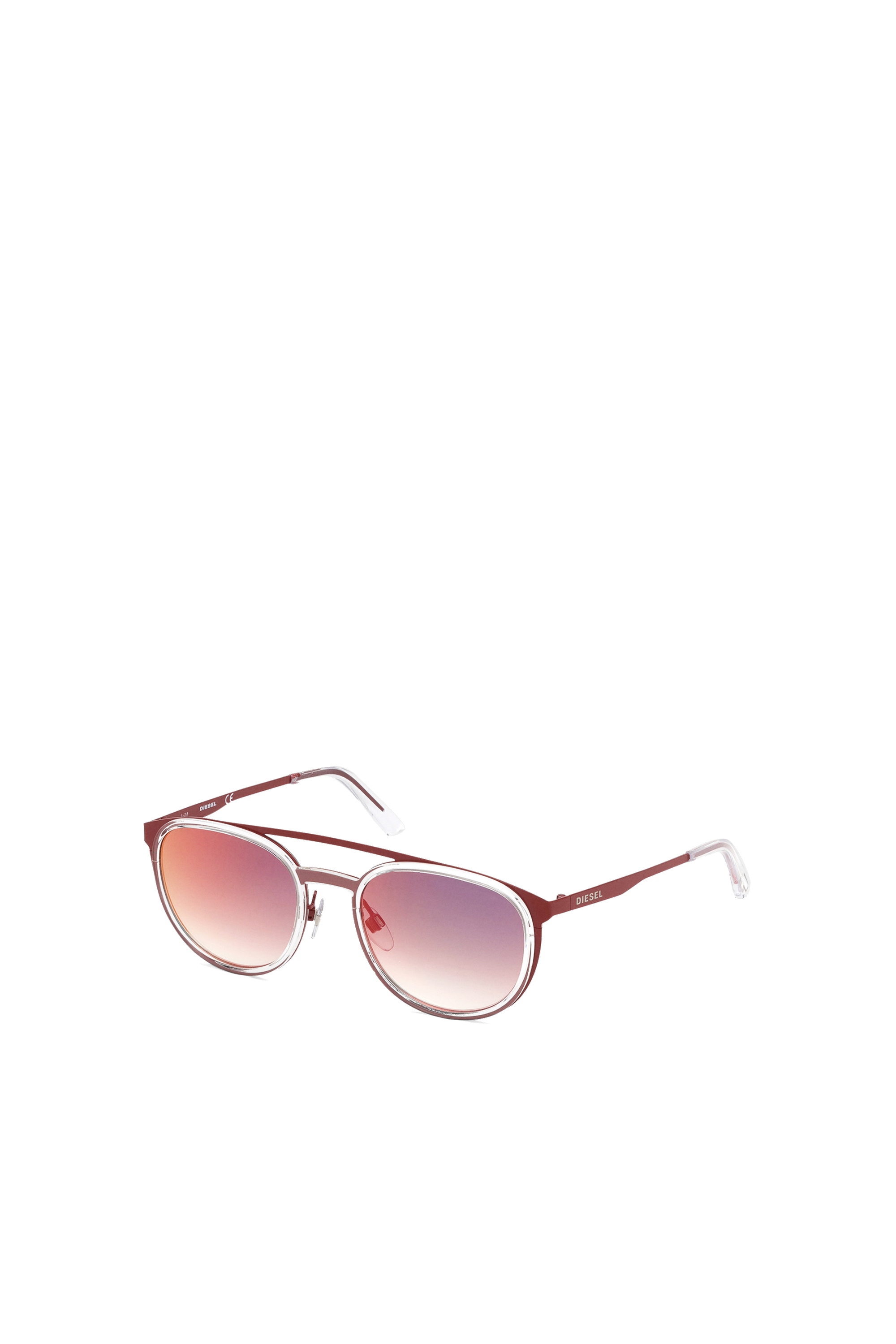 Diesel - DL0293, Unisex's Sunglasses in metal and acetate in Red/White - 3