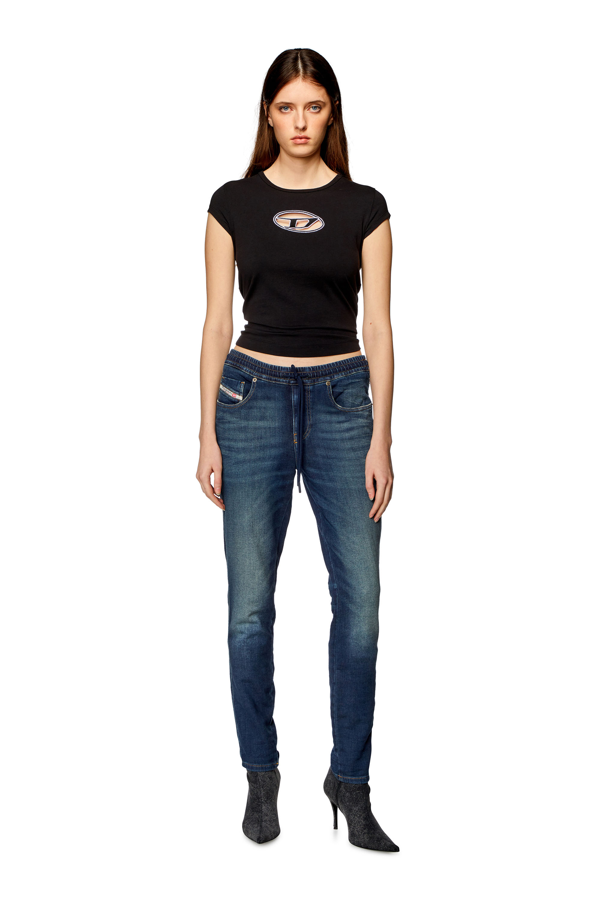 Diesel - Woman's Slim 2061 D-Tail Joggjeans® 068HZ, Dark Blue - 2