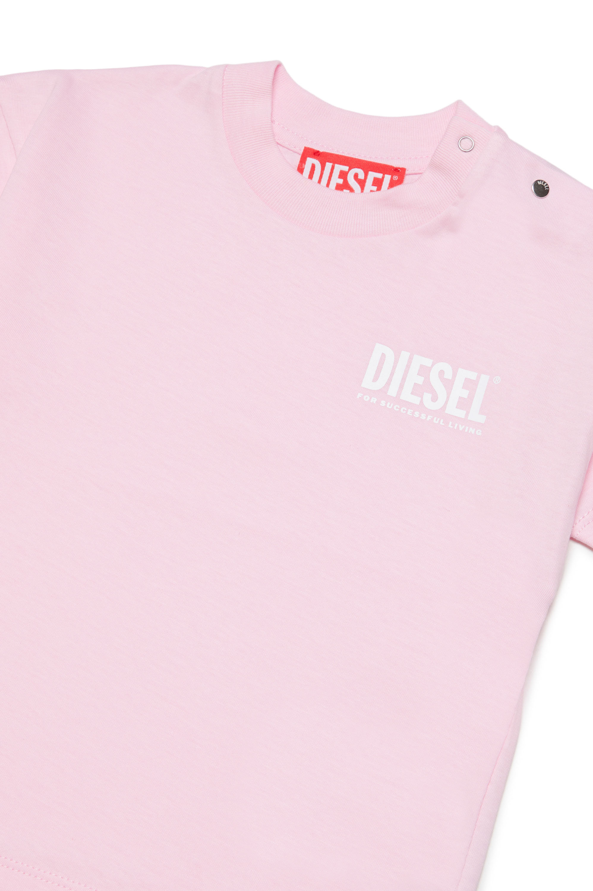 Diesel - TLARRIB, Unisex's T-shirt with logo print in Pink - 3