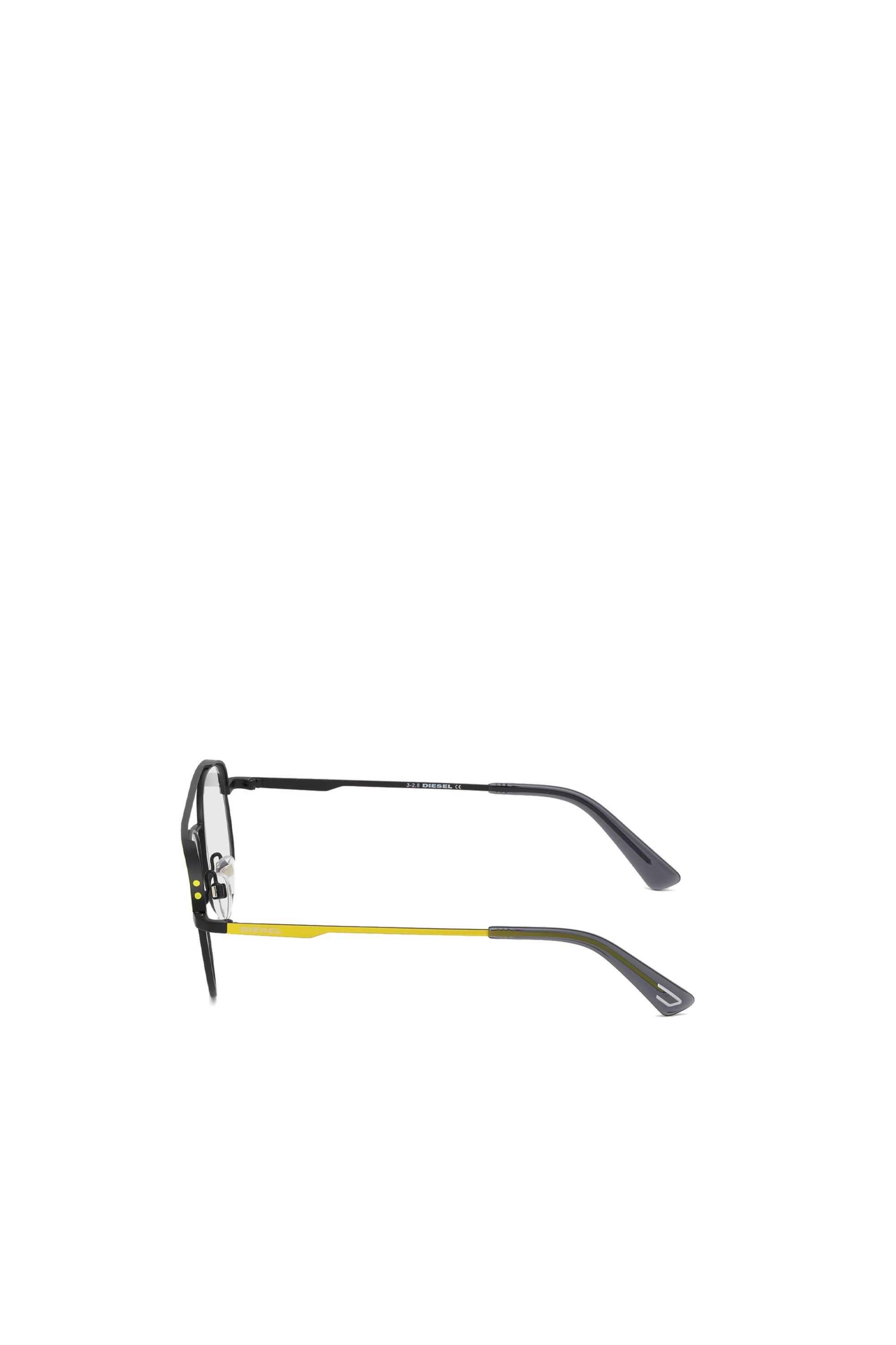 Diesel - DL5305, Unisex's Pilot shape eyeglasses with double bridge in Yellow - 3
