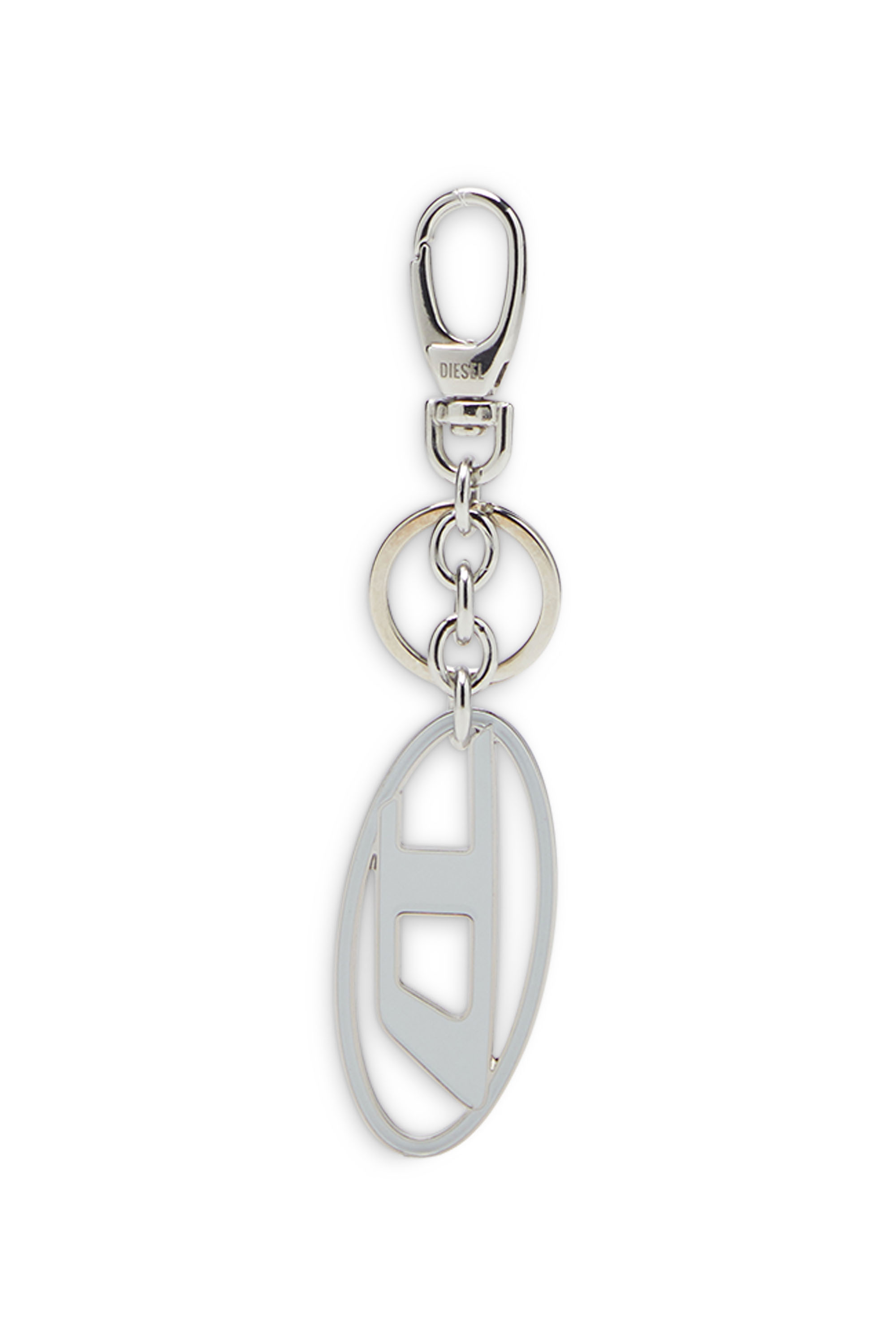Diesel - HOLY-B, Woman's Enamel and metal 'D' keyring in Silver - 1