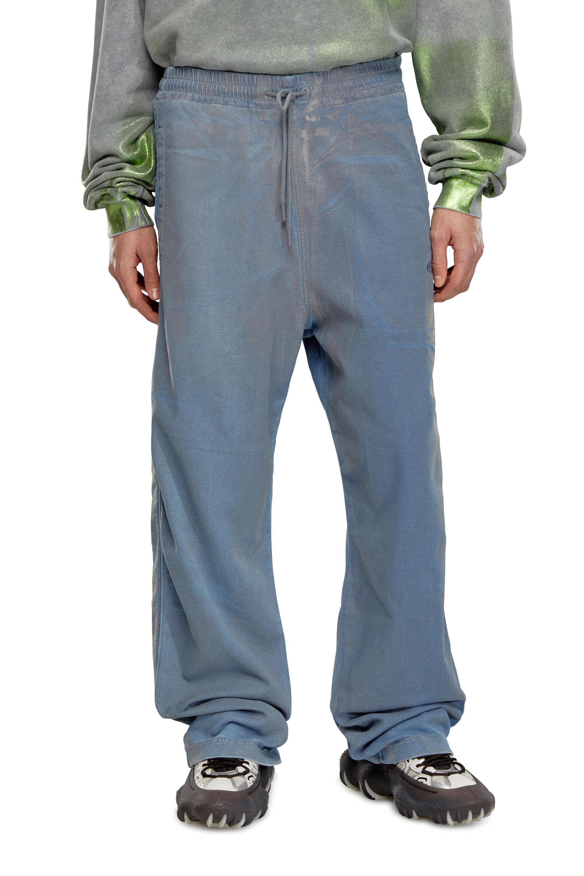 Diesel - Unisex's Relaxed D-Martyans Track Denim 068KN, Light Blue - 1