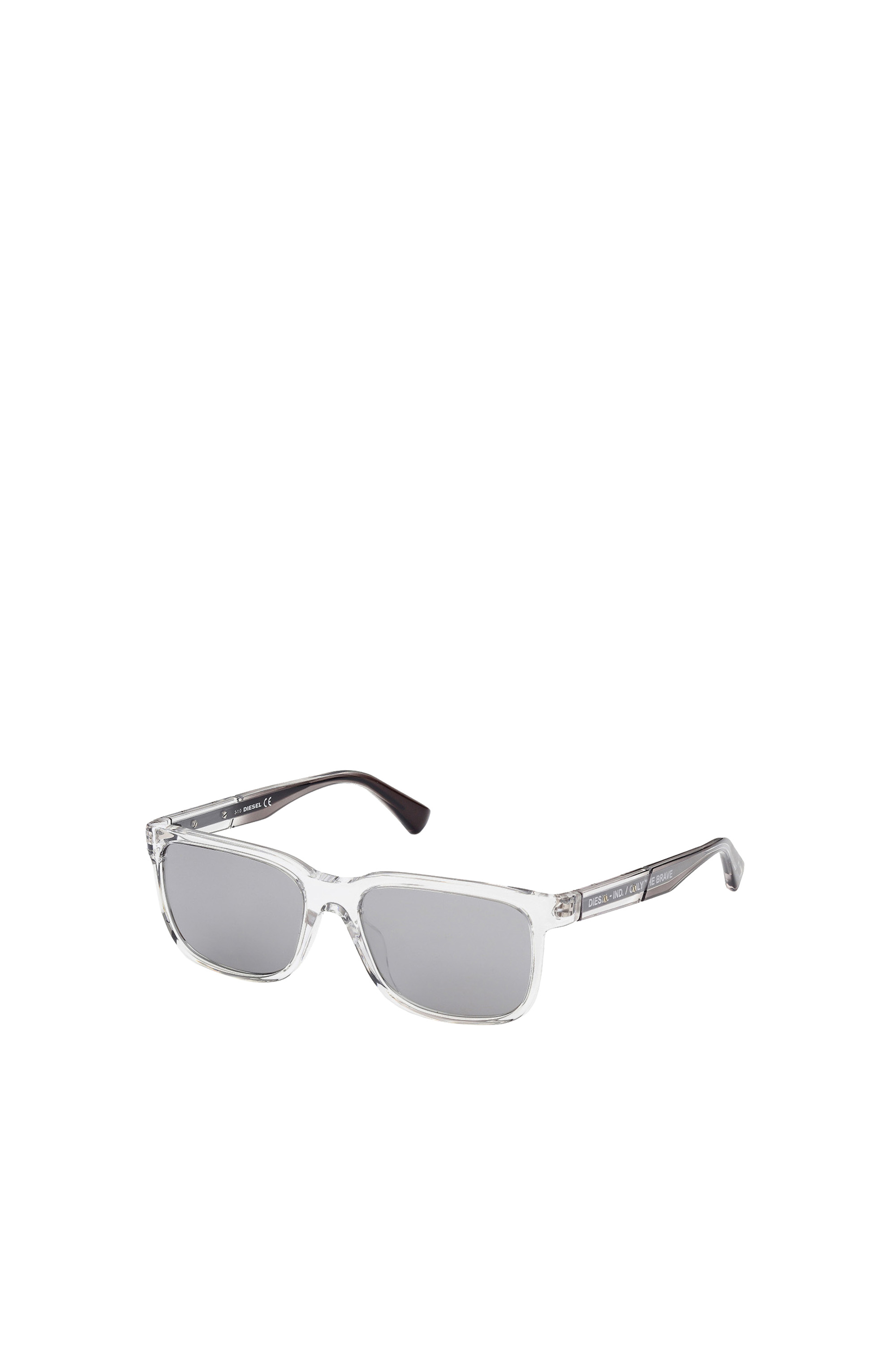 Diesel - DL0341, Man's Sunglasses with metal temples in White - 3