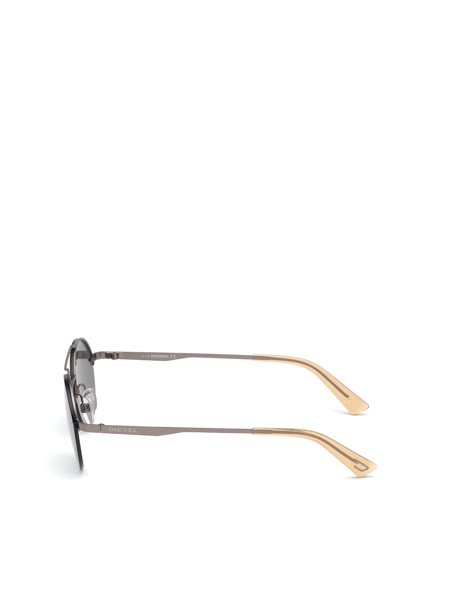 Diesel - DL0275, Unisex's Rounded sunglasses in acetate in Silver - 4