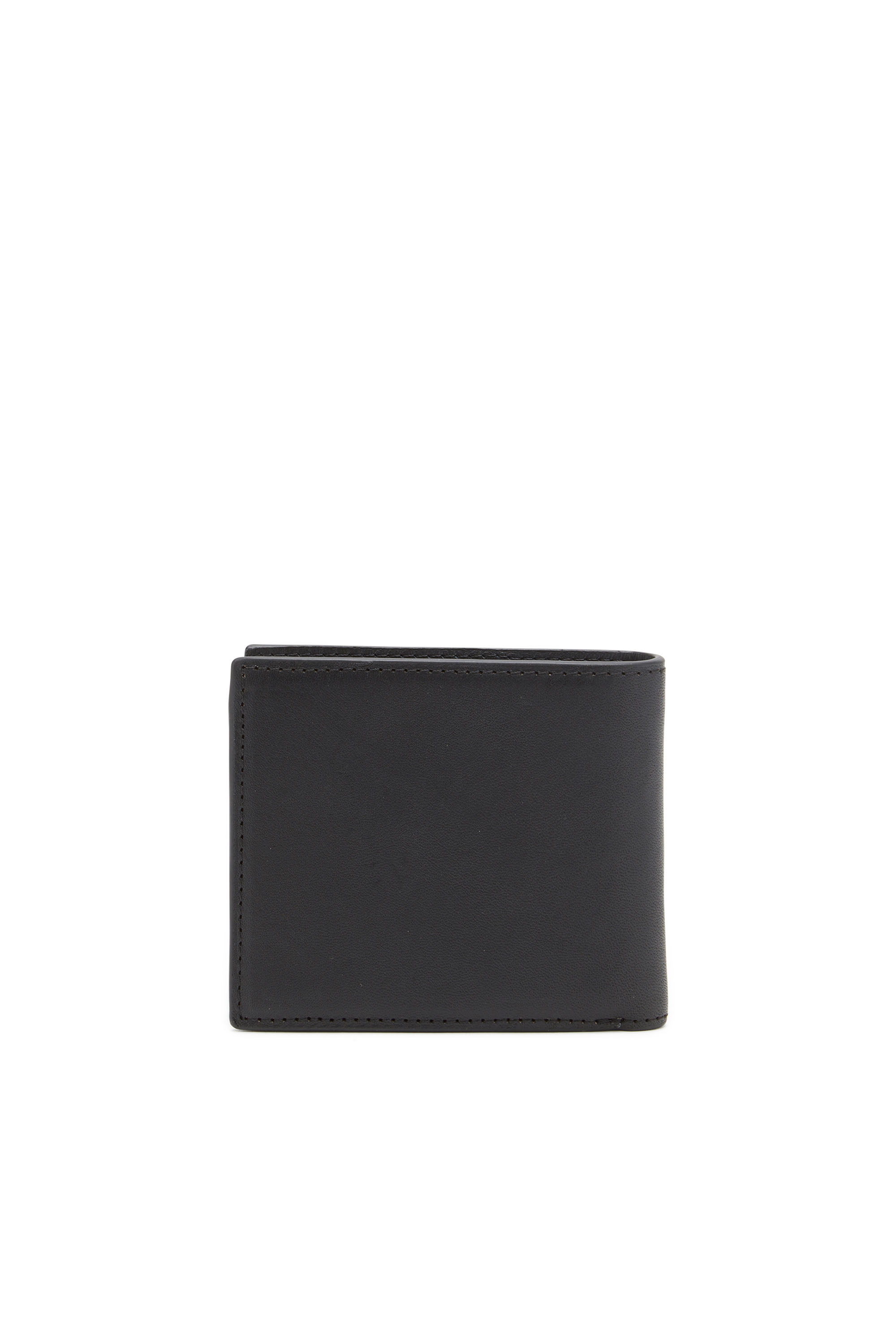 Diesel - DSL 3D BI-FOLD COIN S, Man's Leather bi-fold wallet with embossed logo in Black - 2