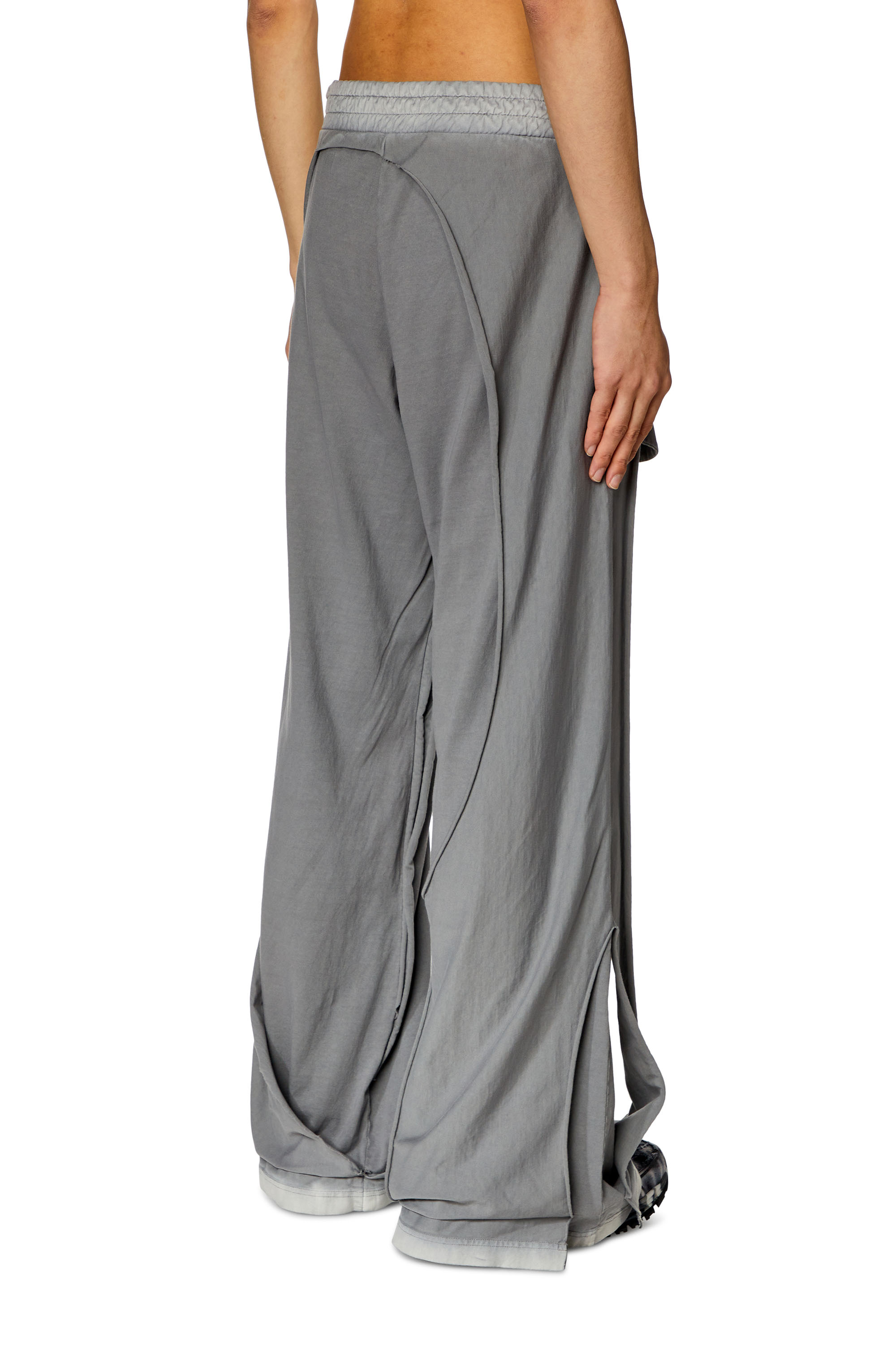 Diesel - P-TOPAHOOP-N1, Man's Sweatpants with destroyed peel-off effect in Grey - 4