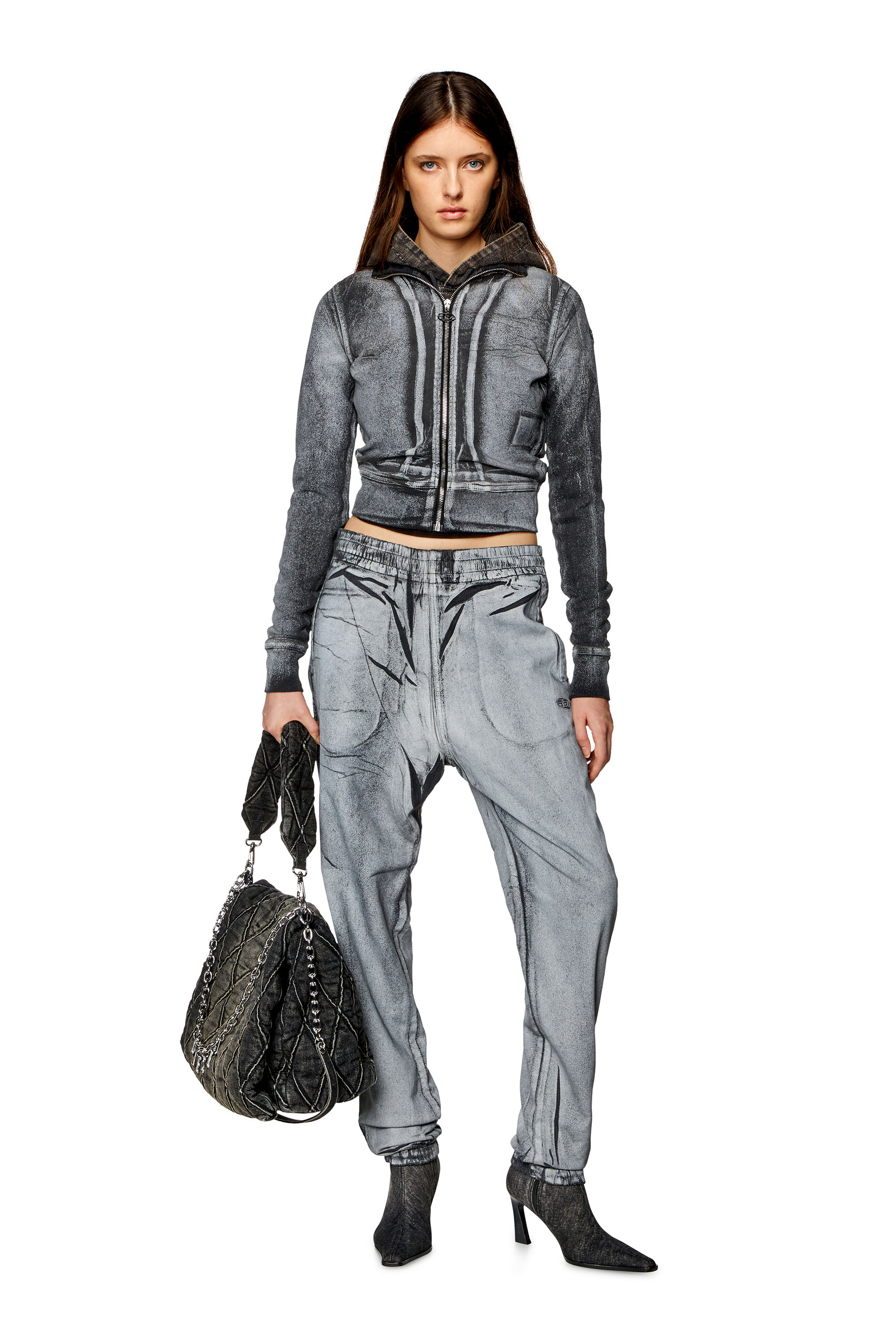 Diesel - Unisex's Slim D-Labb Track denim 068KQ, Grey - 2