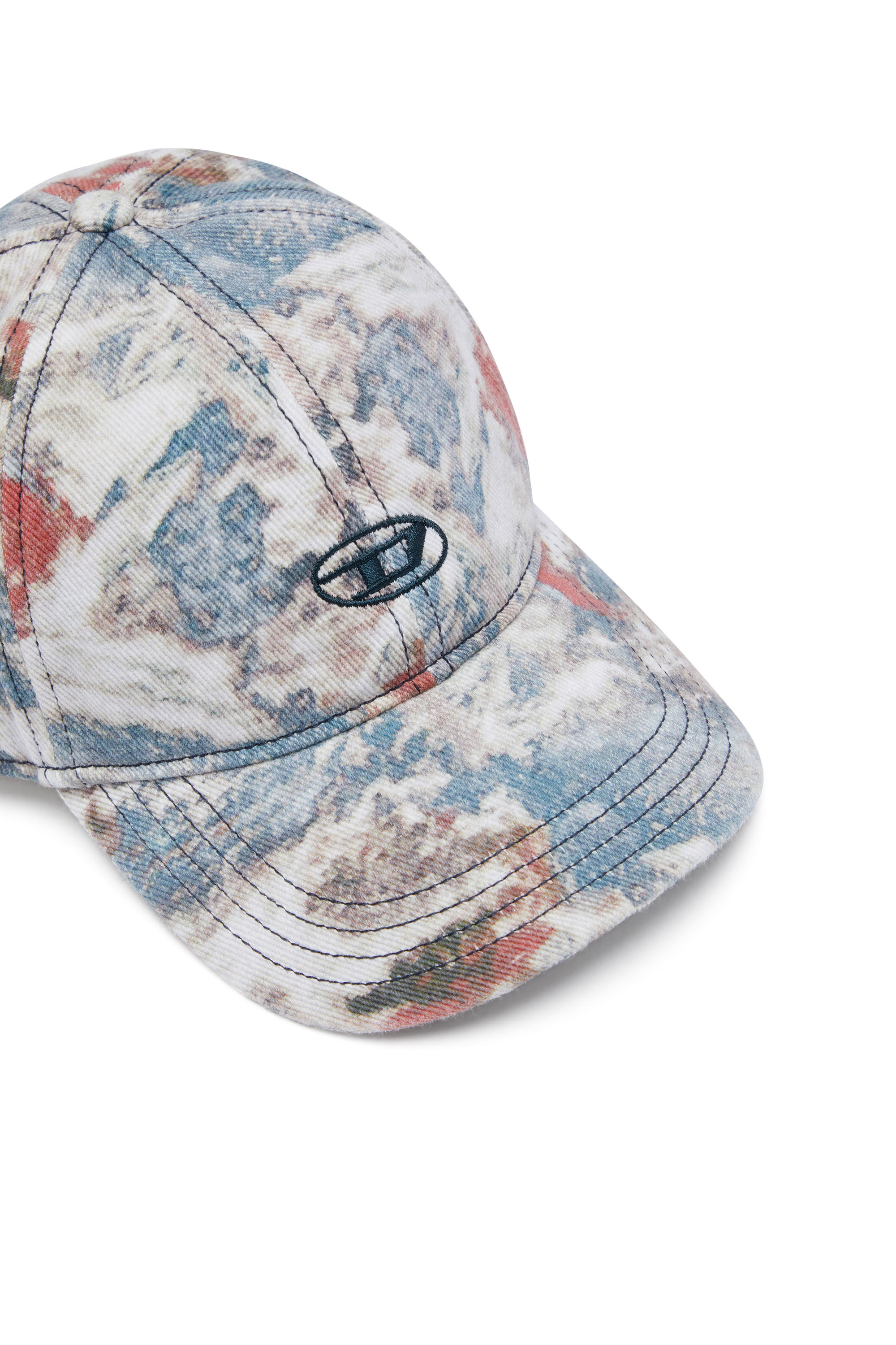 Diesel - C-NIMS-CMF, Man's Baseball cap with Planet print in Blue - 3