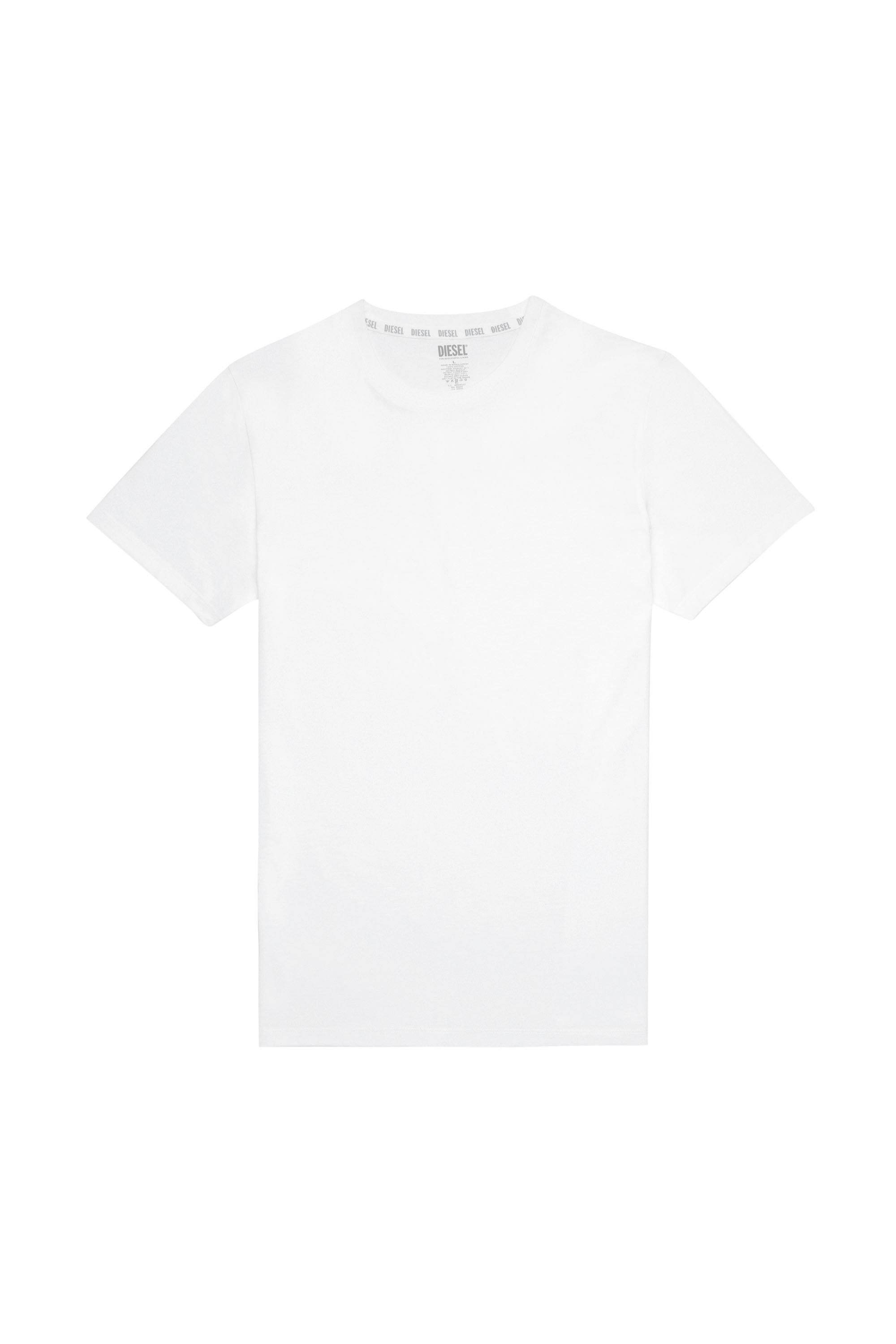 Diesel - UMTEE-RANDAL-TUBE-TWOPACK, Man's Two-pack of T-shirts with D patch in Black/White - 2