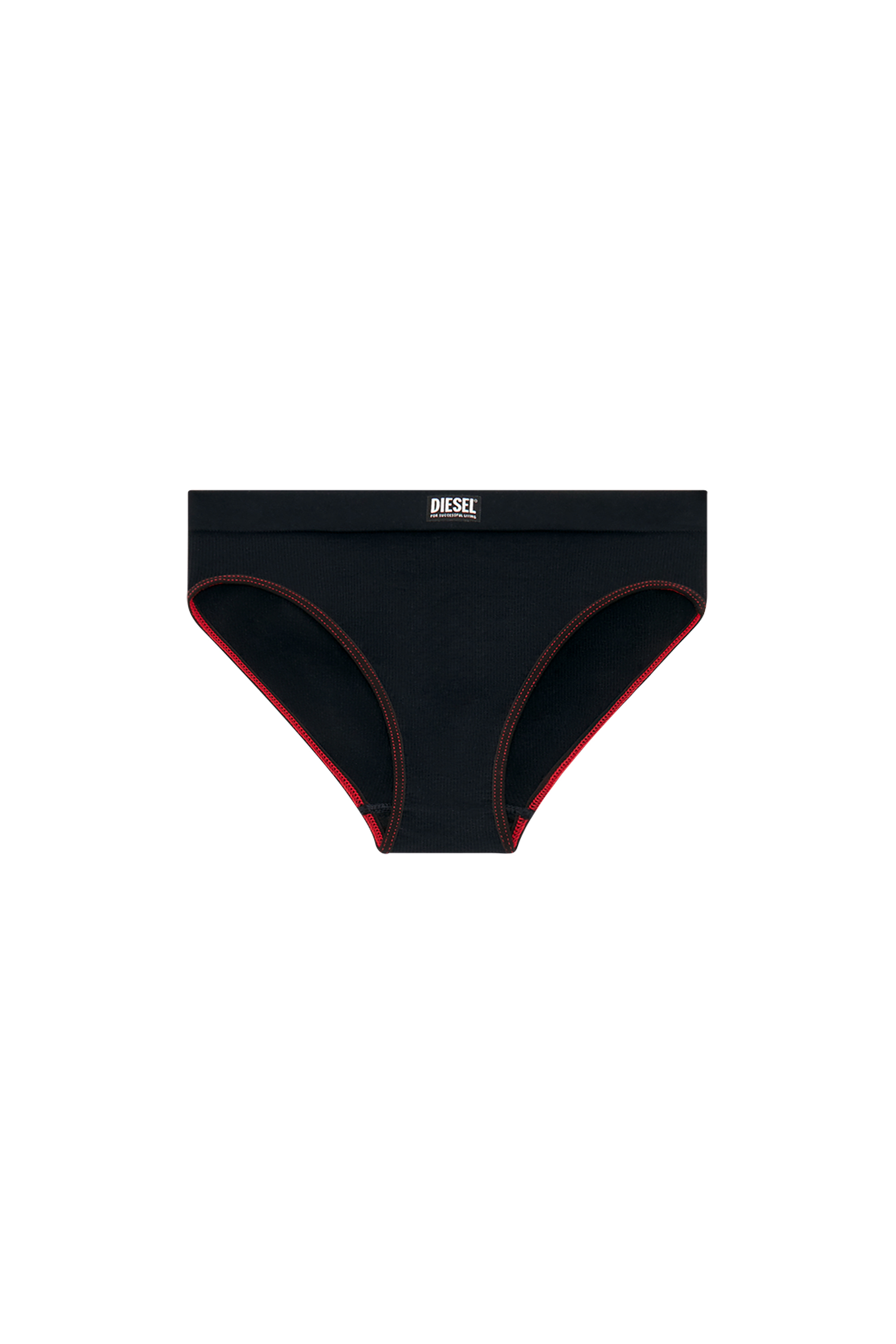 Diesel - UFPN-MARLA, Woman's Seamless briefs in ribbed stretch fabric in Black - 4