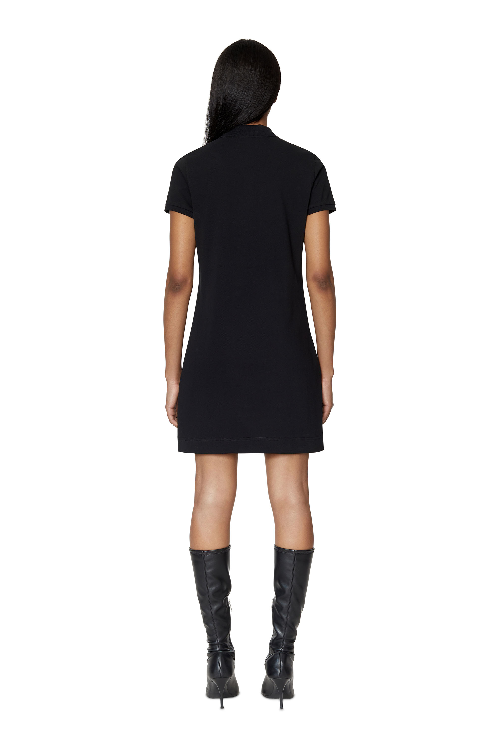 Diesel - D-TENNY-DOVAL-PJ, Woman's Polo dress in Black - 3