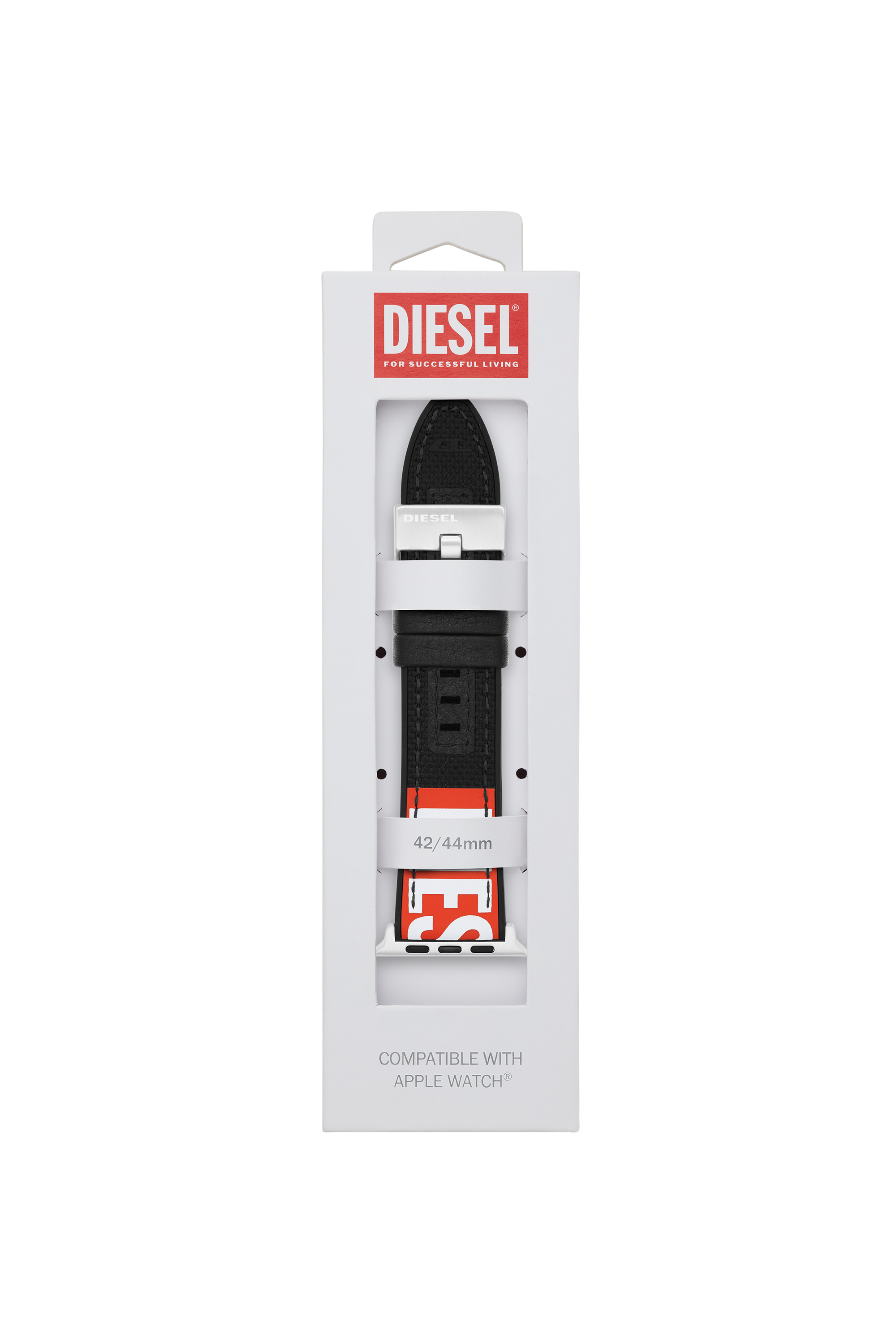 Diesel - DSS005, Unisex's Nylon Band for Apple Watch®, 42mm, 44mm, 45mm in Black - 2
