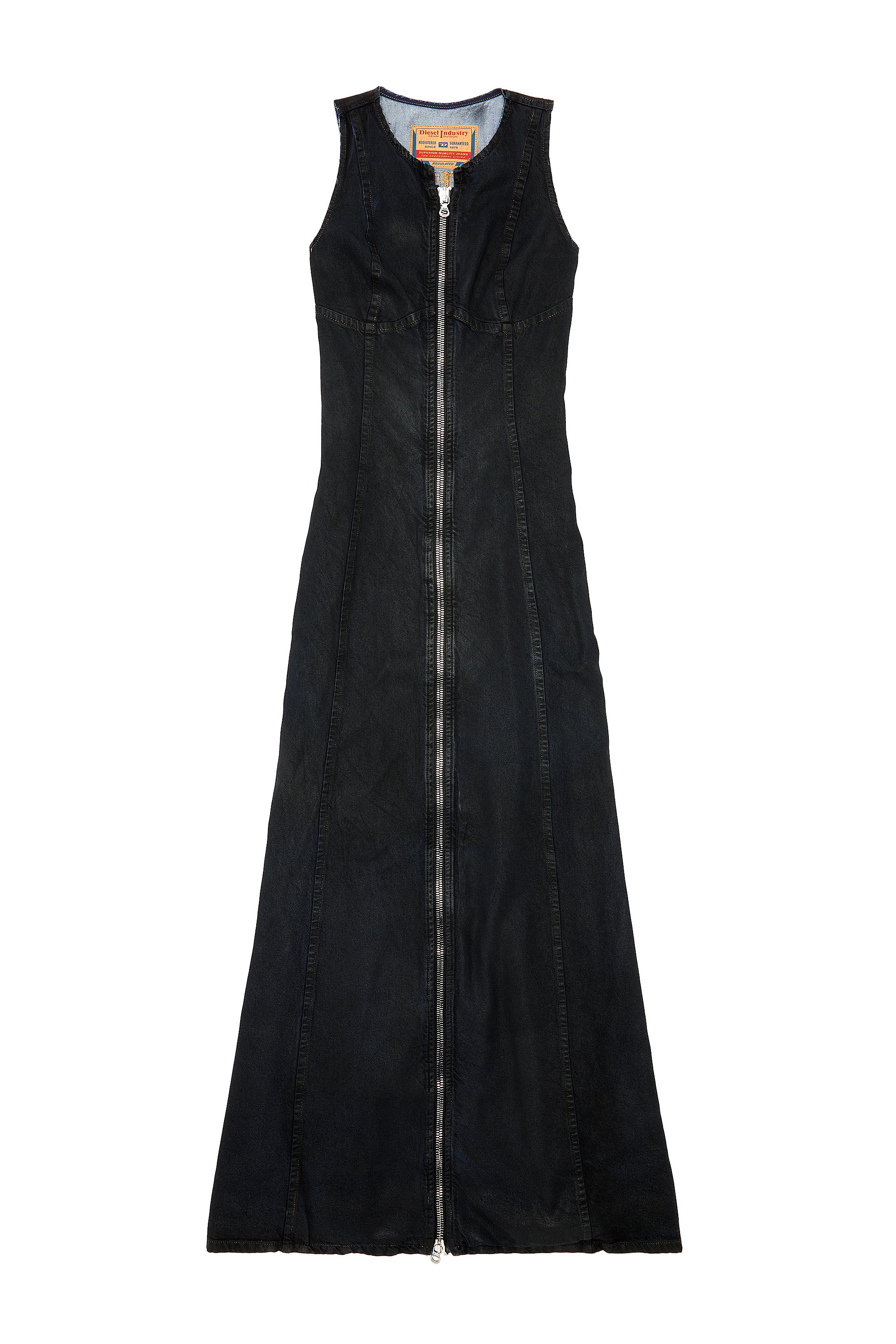 Diesel - DE-LU-S, Woman's Maxi dress in TENCEL denim in Black - 2