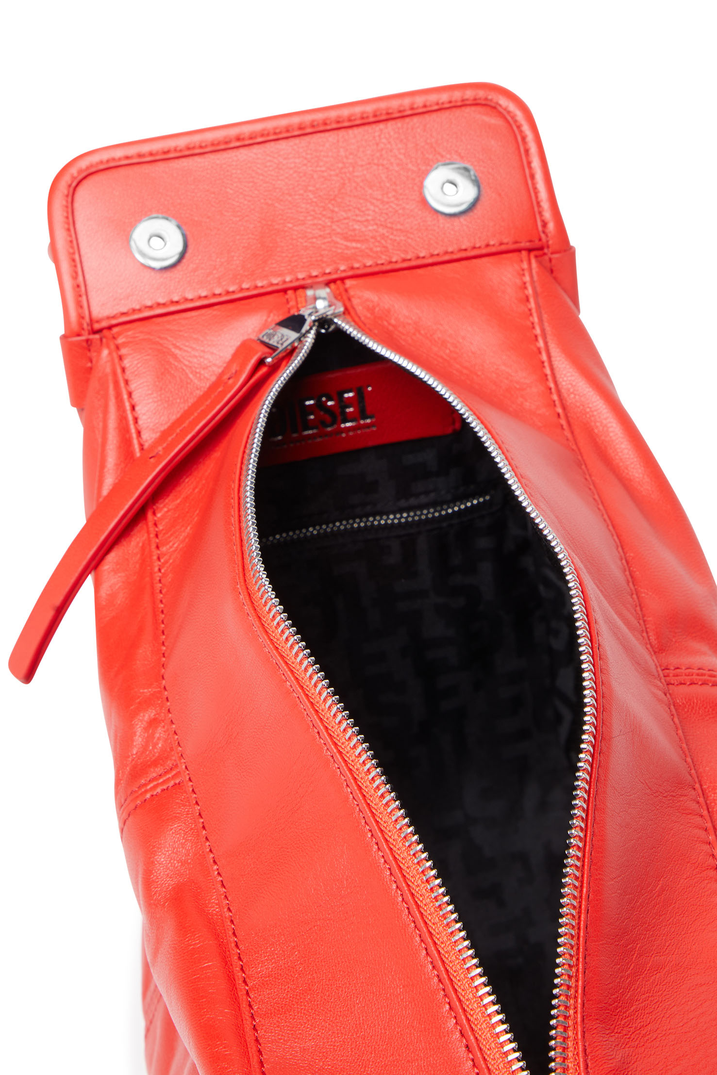Diesel - D-VINA-RR S, Woman's D-Vina-RR S - Slouchy leather tote bag in Red - 4