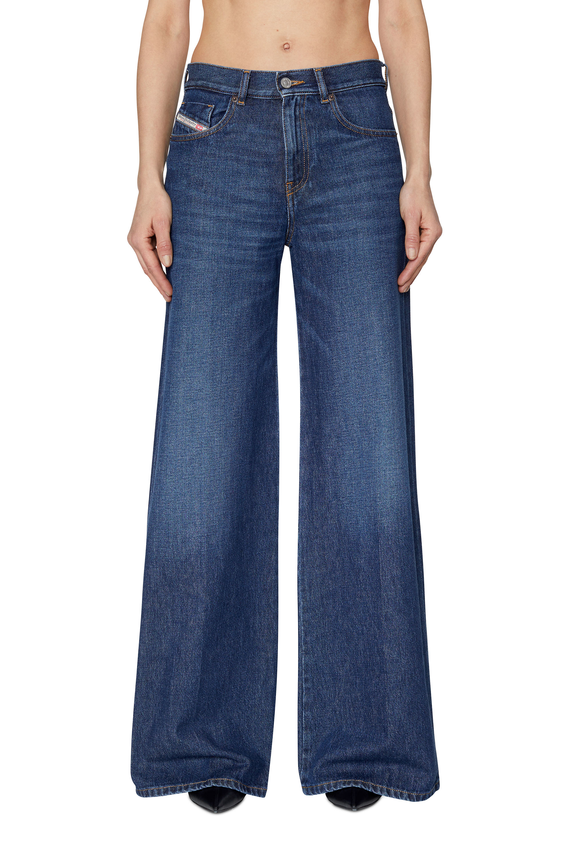 Diesel - Woman's Bootcut and Flare Jeans 1978 D-Akemi 09C03, Dark Blue - 1