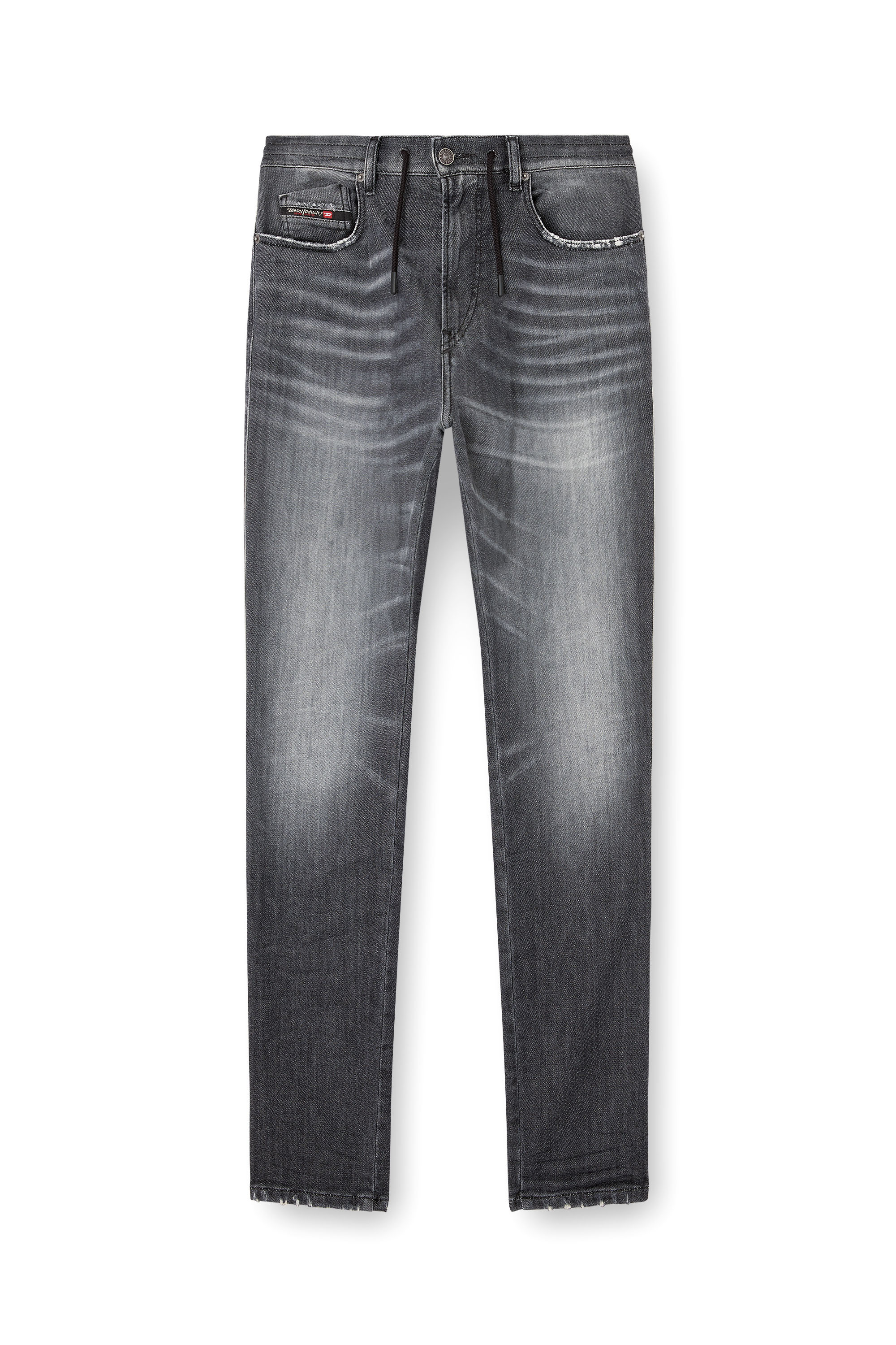 Diesel - Man's Slim 2060 D-Strukt Joggjeans® 09M67, Black/Dark grey - 3