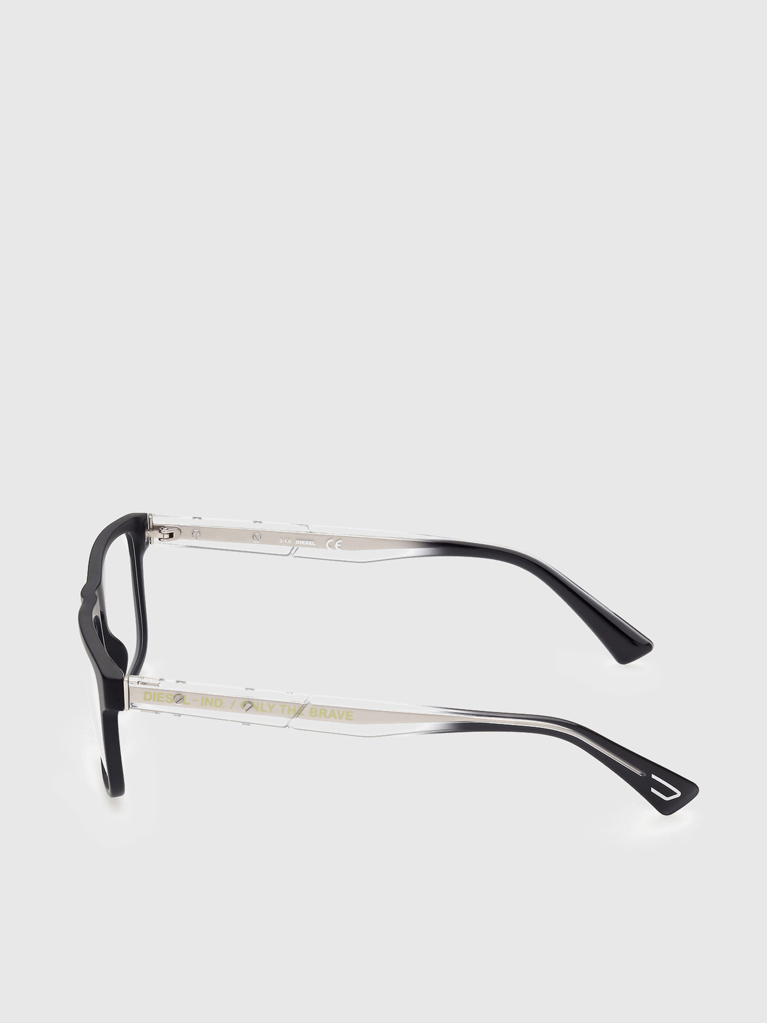 Diesel - DL5406, Unisex's Optical glasses with the transparent injection-molded temples in Black/White - 3