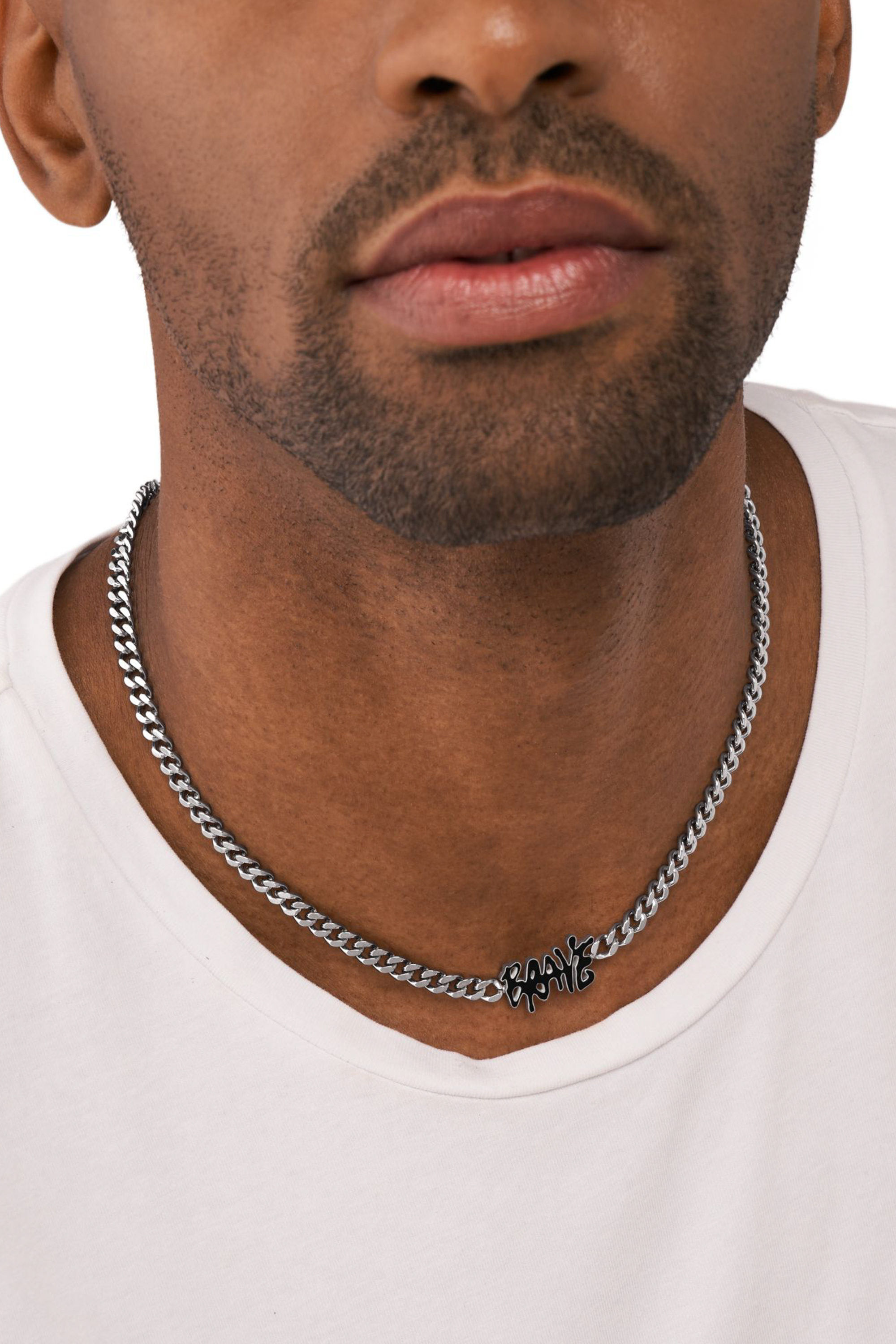 Diesel - DX1467, Unisex's Stainless steel chain necklace in Silver/Black - 3