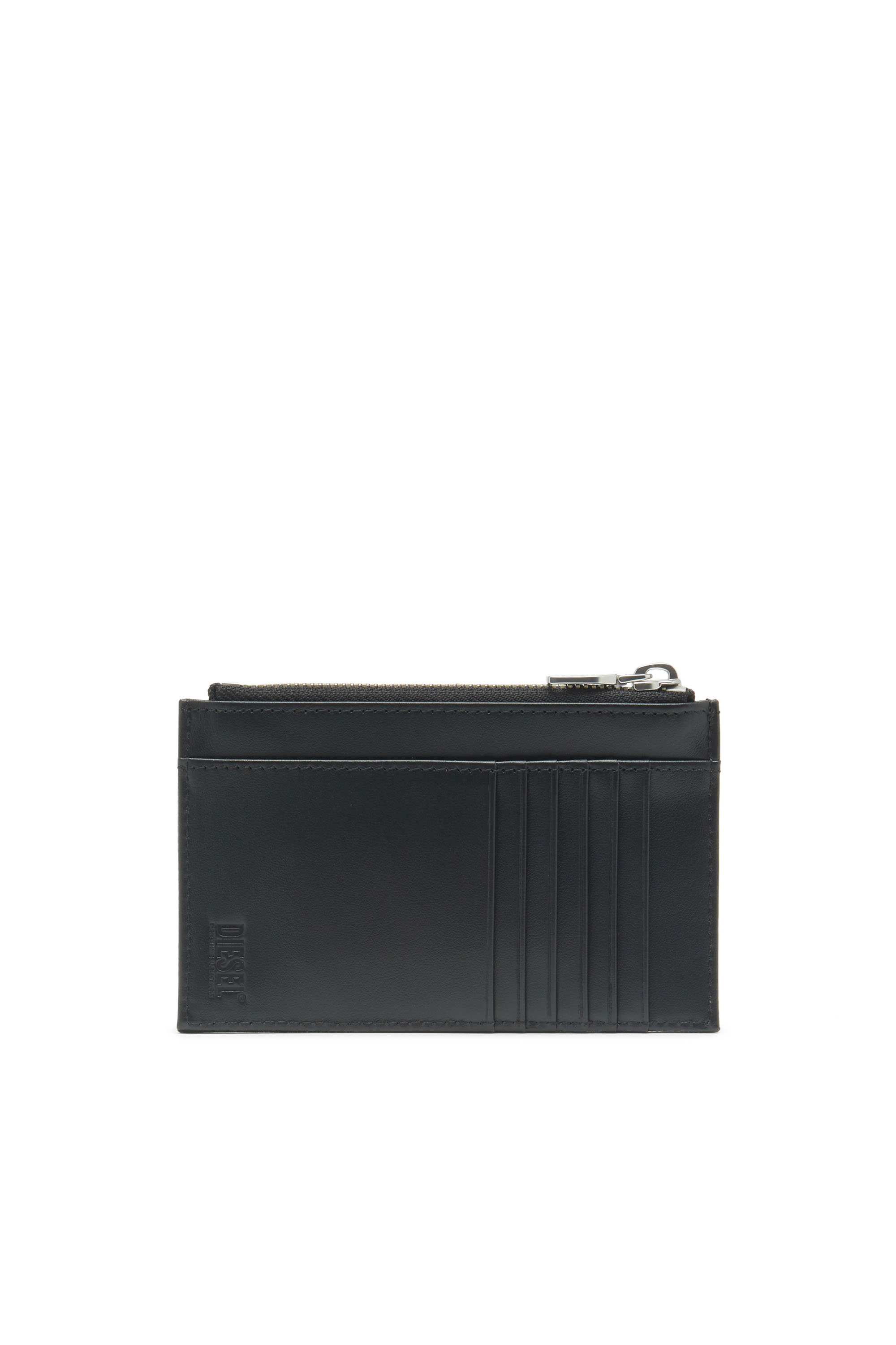 Diesel - CARD HOLDER COIN M, Unisex's Slim card holder in textured leather in Black - 2