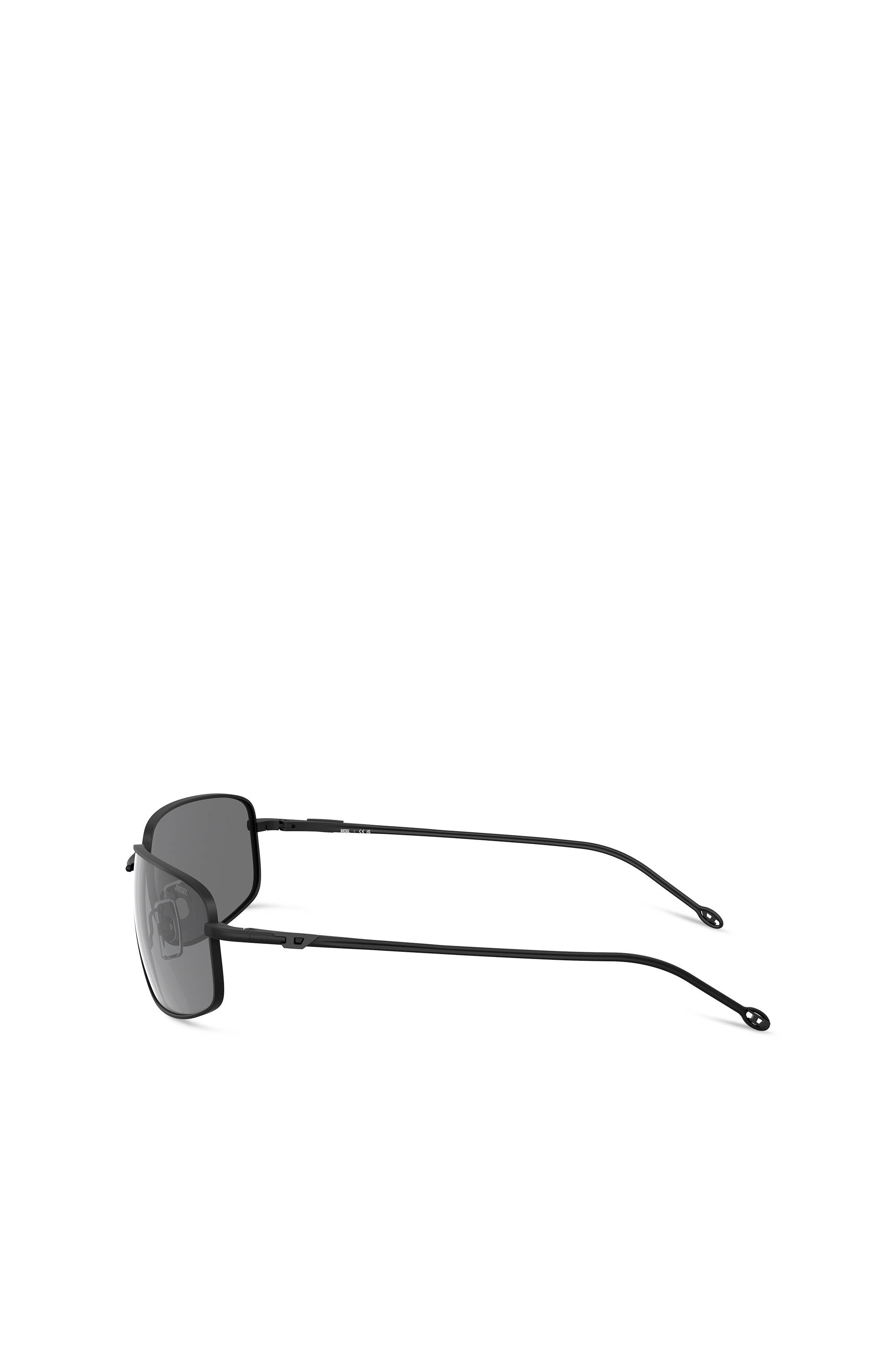 Diesel - 0DL1005, Unisex's Racer shape sunglasses in metal in Black - 3