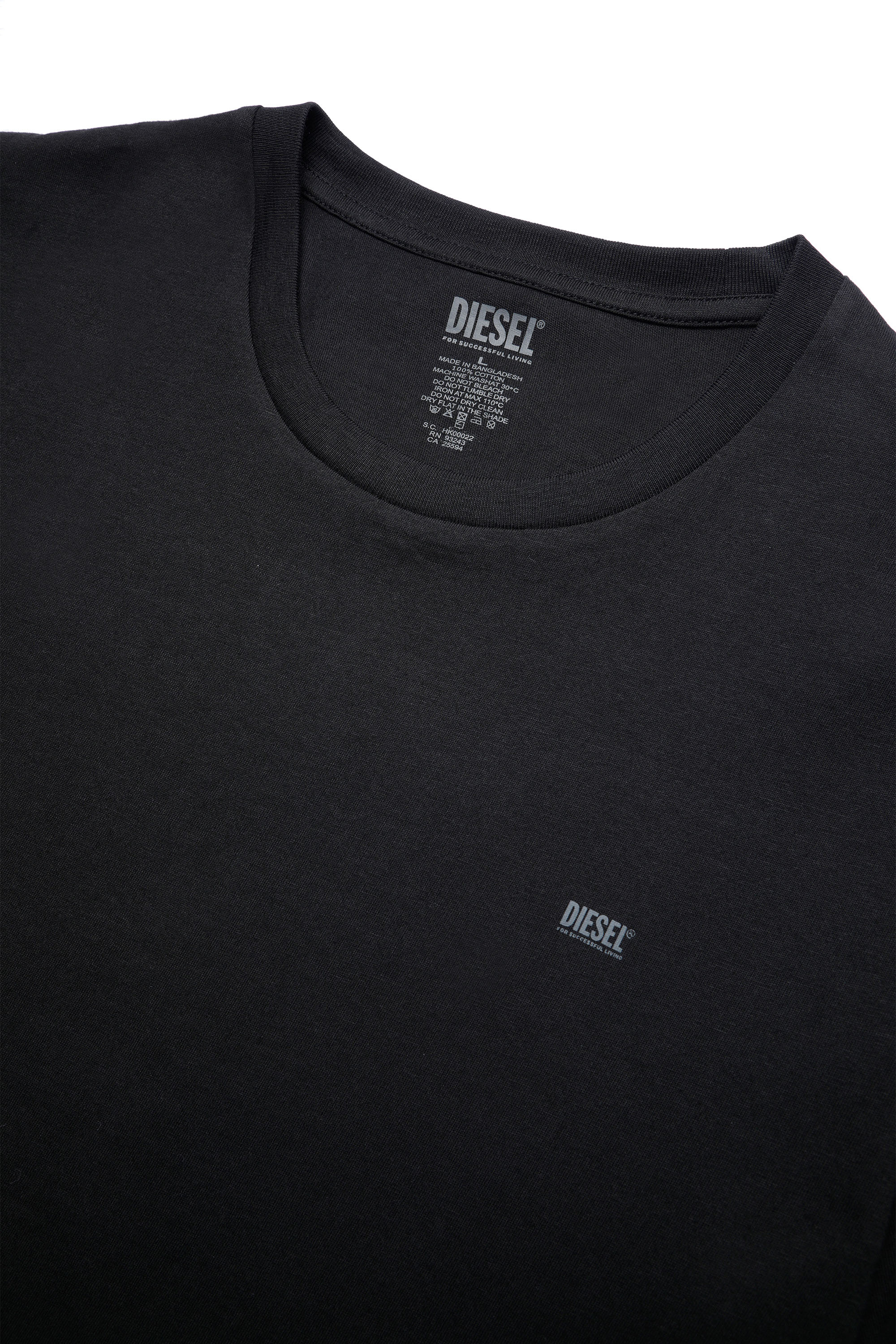 Diesel - UMTEE-RANDAL-TUBE-TWOPACK, Man's Two-pack of T-shirts with logo print in Black/Grey - 4