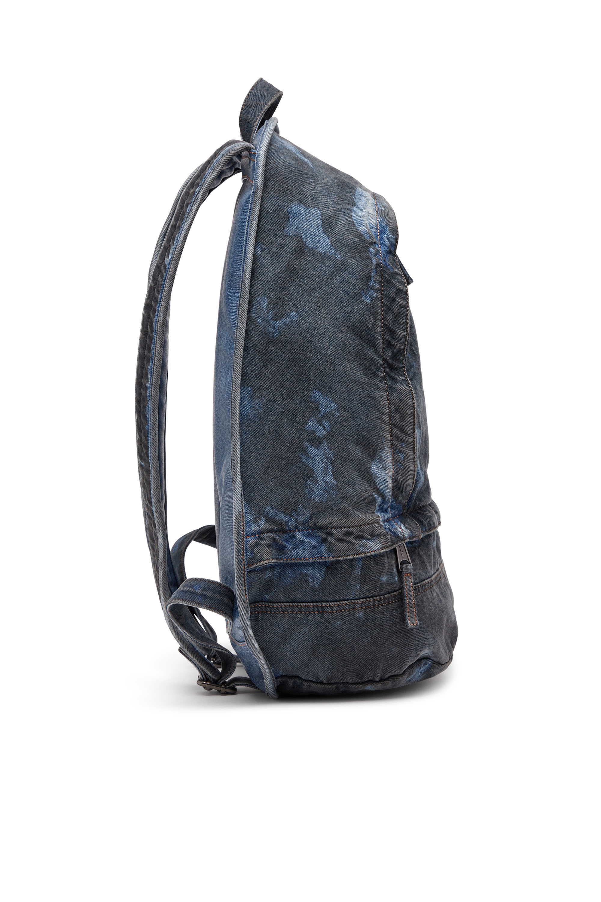 Diesel - RAVE BACKPACK, Unisex's Rave-Backpack in coated denim in Dark Blue - 3